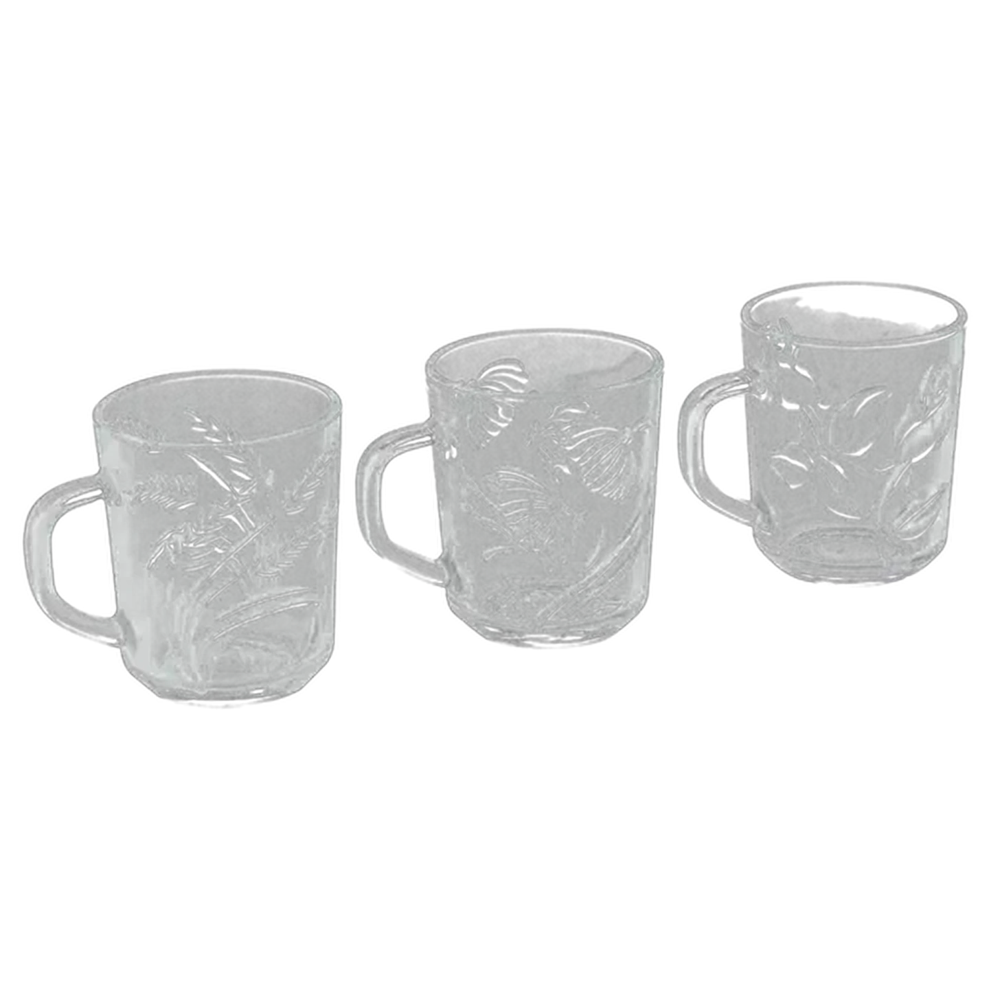 Image of Floral Glass Mug Loose (Design May Vary)