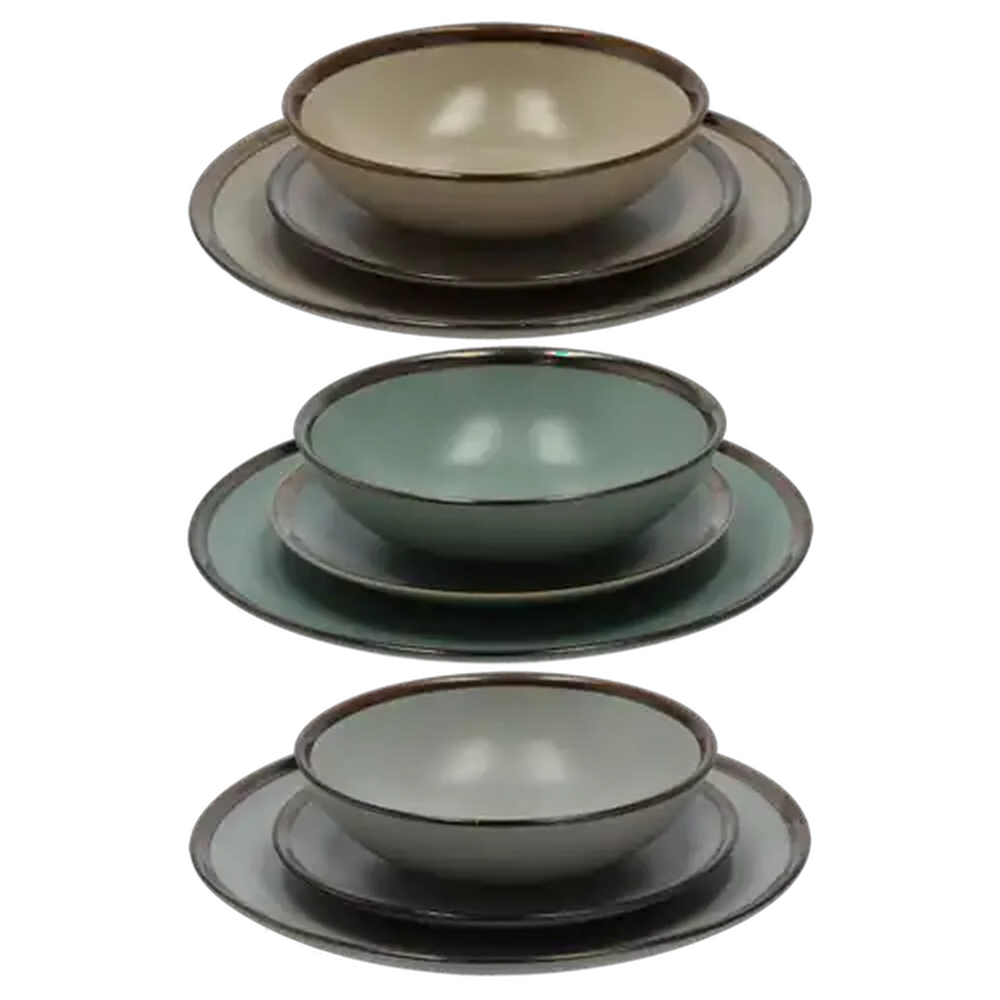 Image of Delight Gold Dinner Set 12 Piece (Colour May Vary)