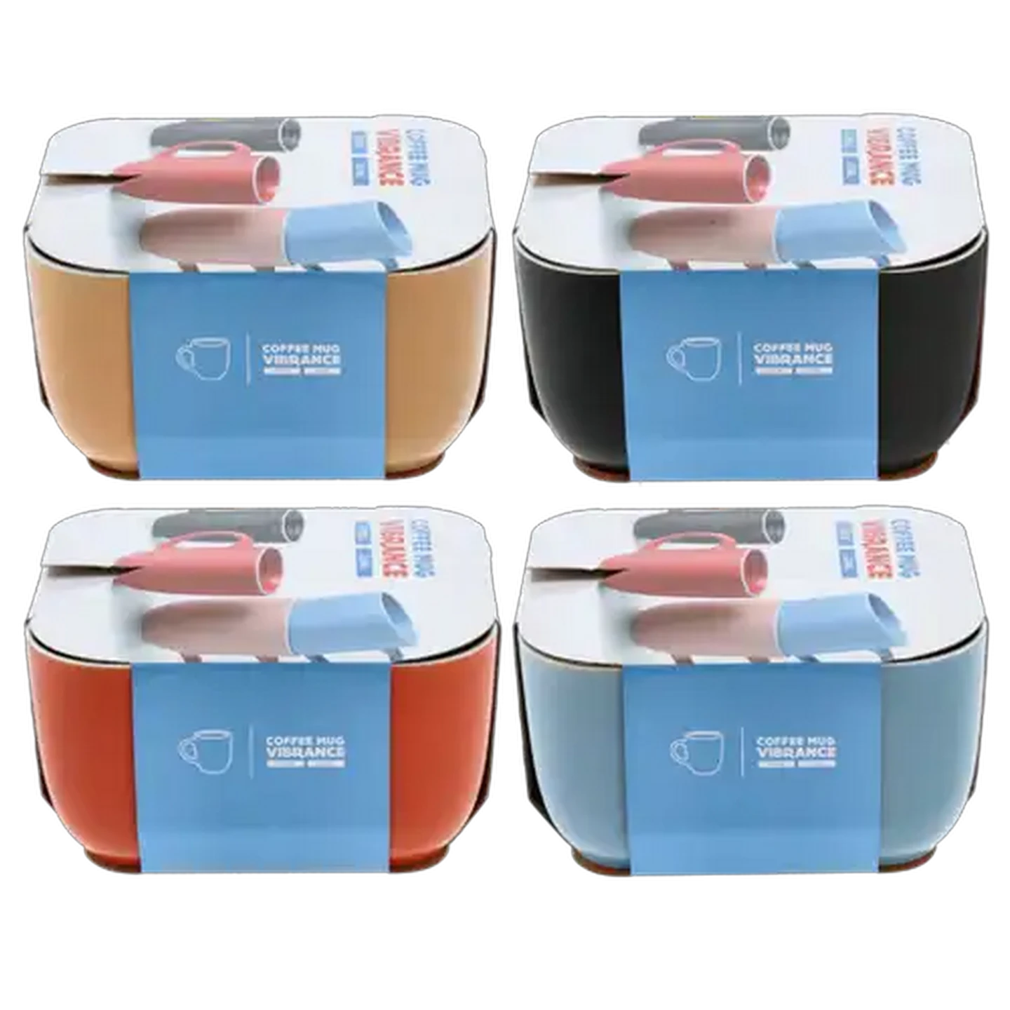 Image of Vibrance Coffee Mug 450ml 4 Pack (Colour May Vary)