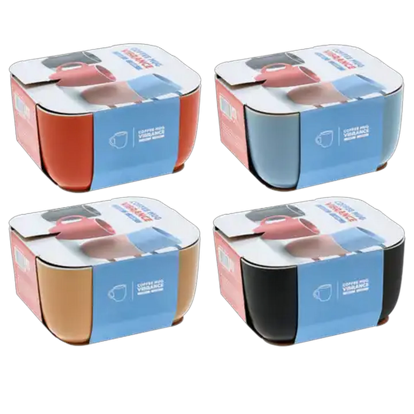Image of Vibrance Coffee Mug 450ml 4 Pack (Colour May Vary)