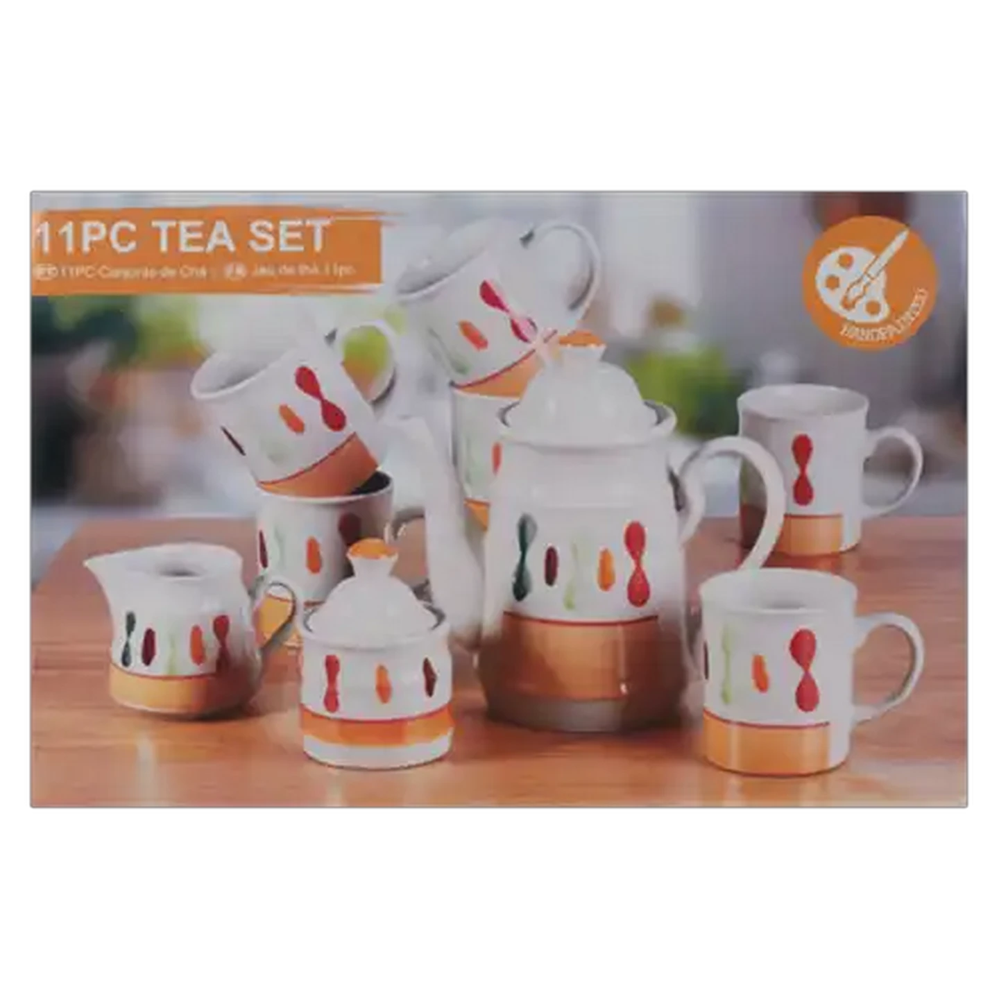 Image of Hand Painted Tea Set 11 Piece