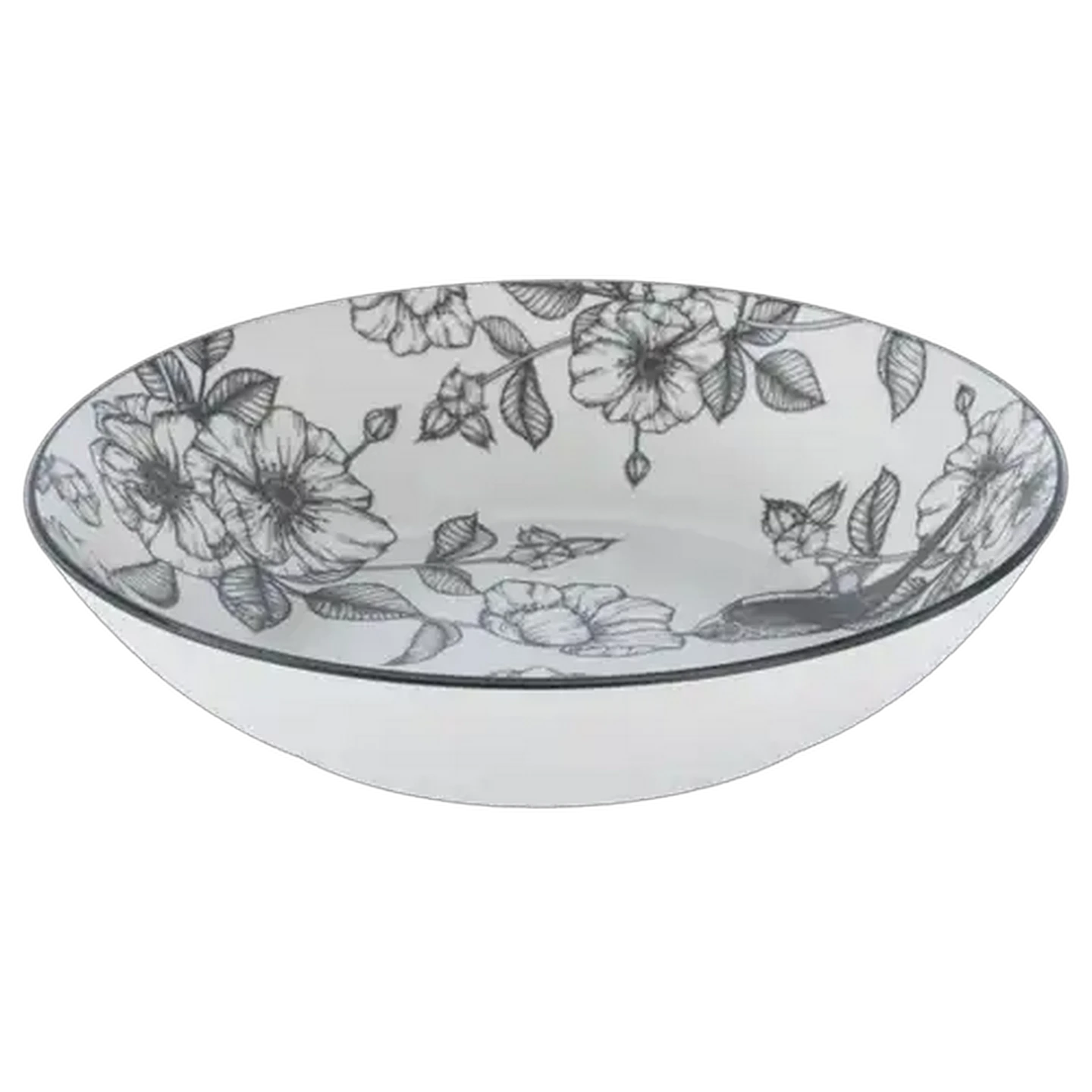 Image of Floral Matt Cereal Bowl 20.3cm