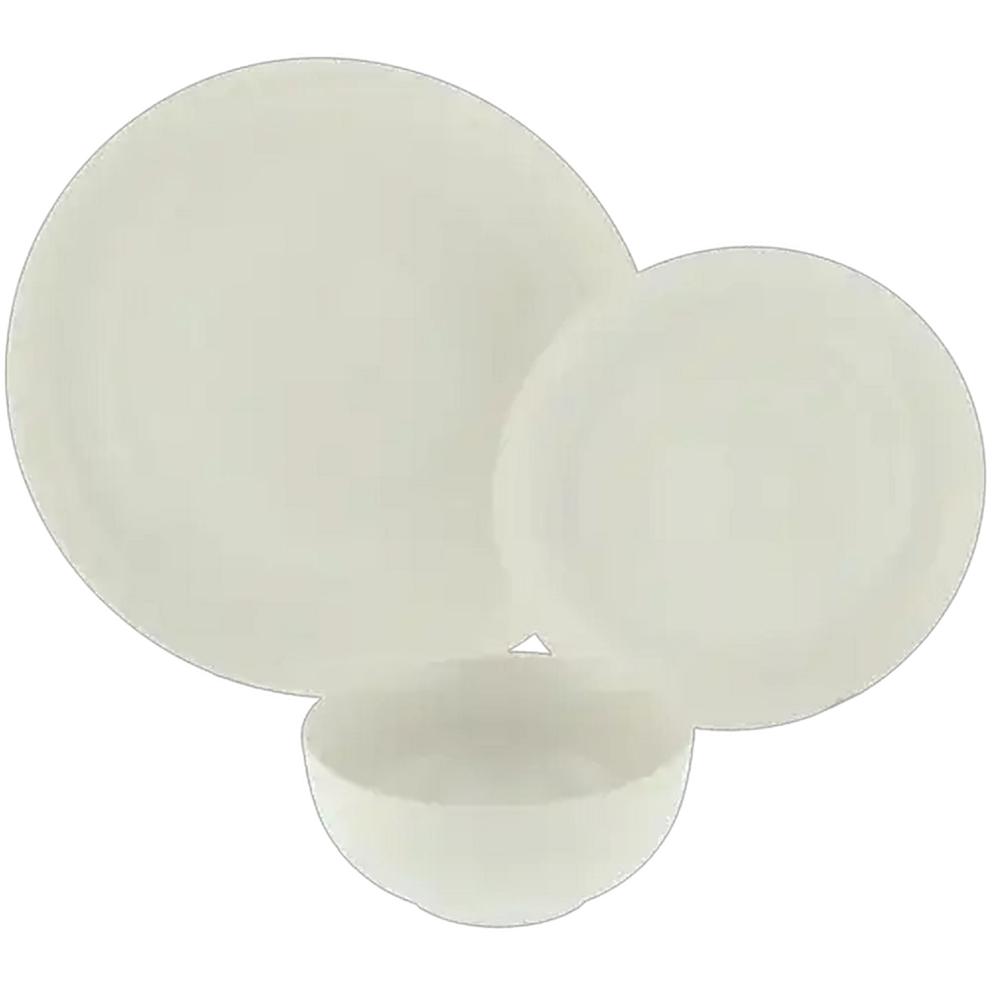 Image of Curvy White Dinner Set 12-Piece