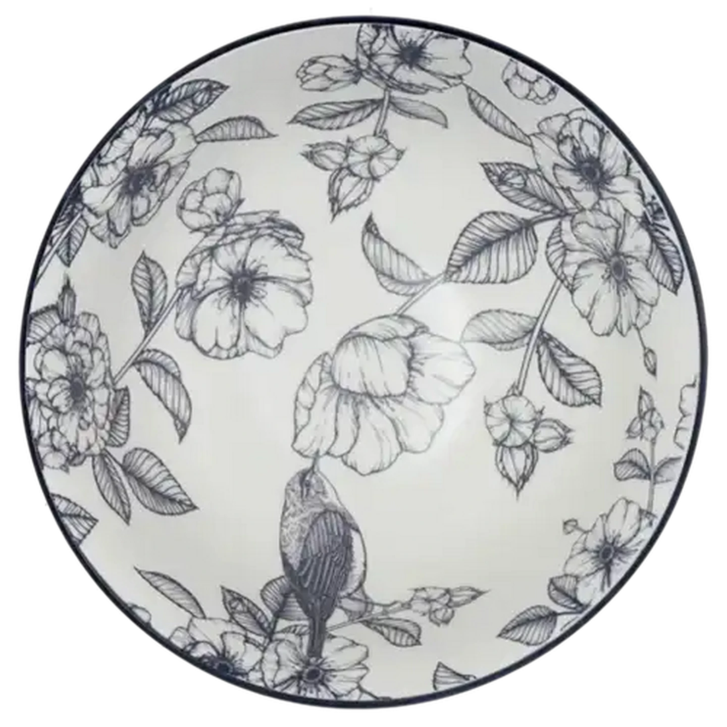 Image of Floral Matt Bowl 15.4cm