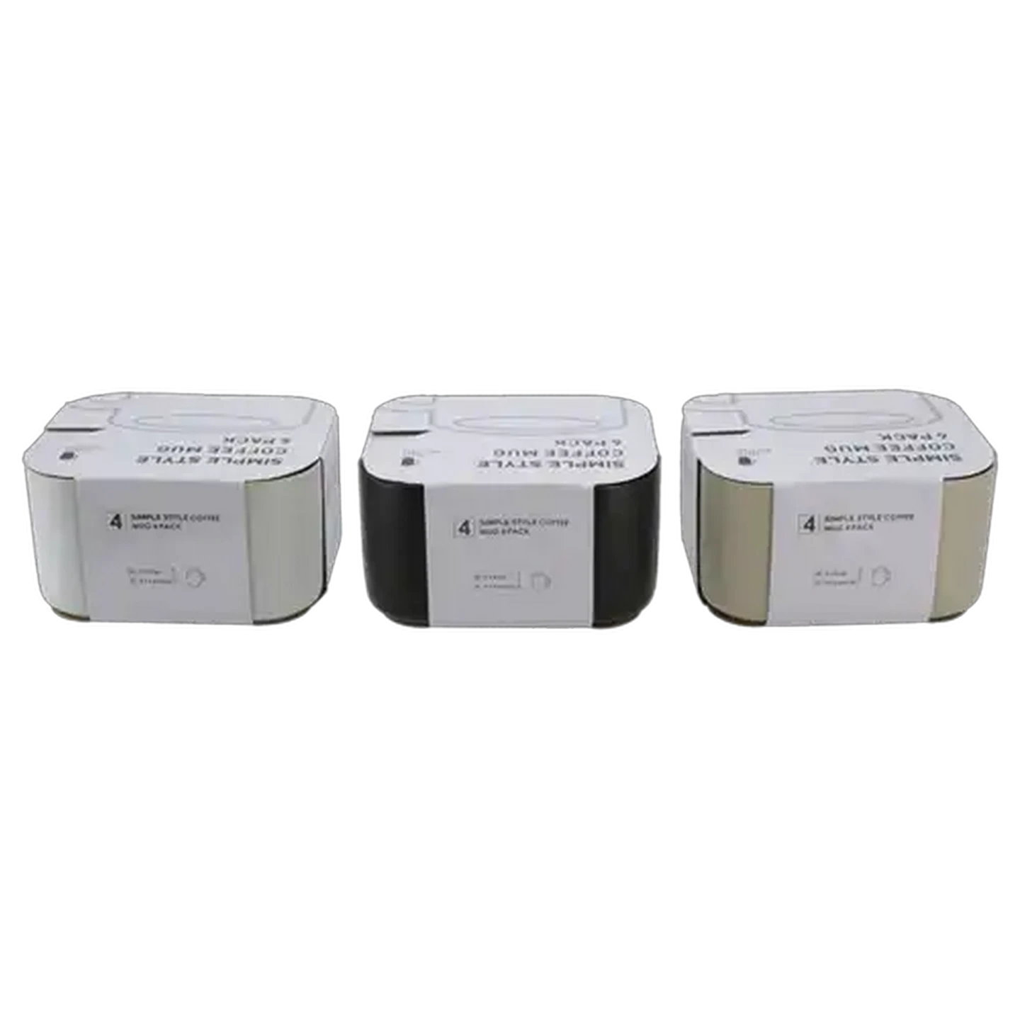 Image of Simple Style Coffee Mugs 4-Pack 370ml (Colour May Vary)