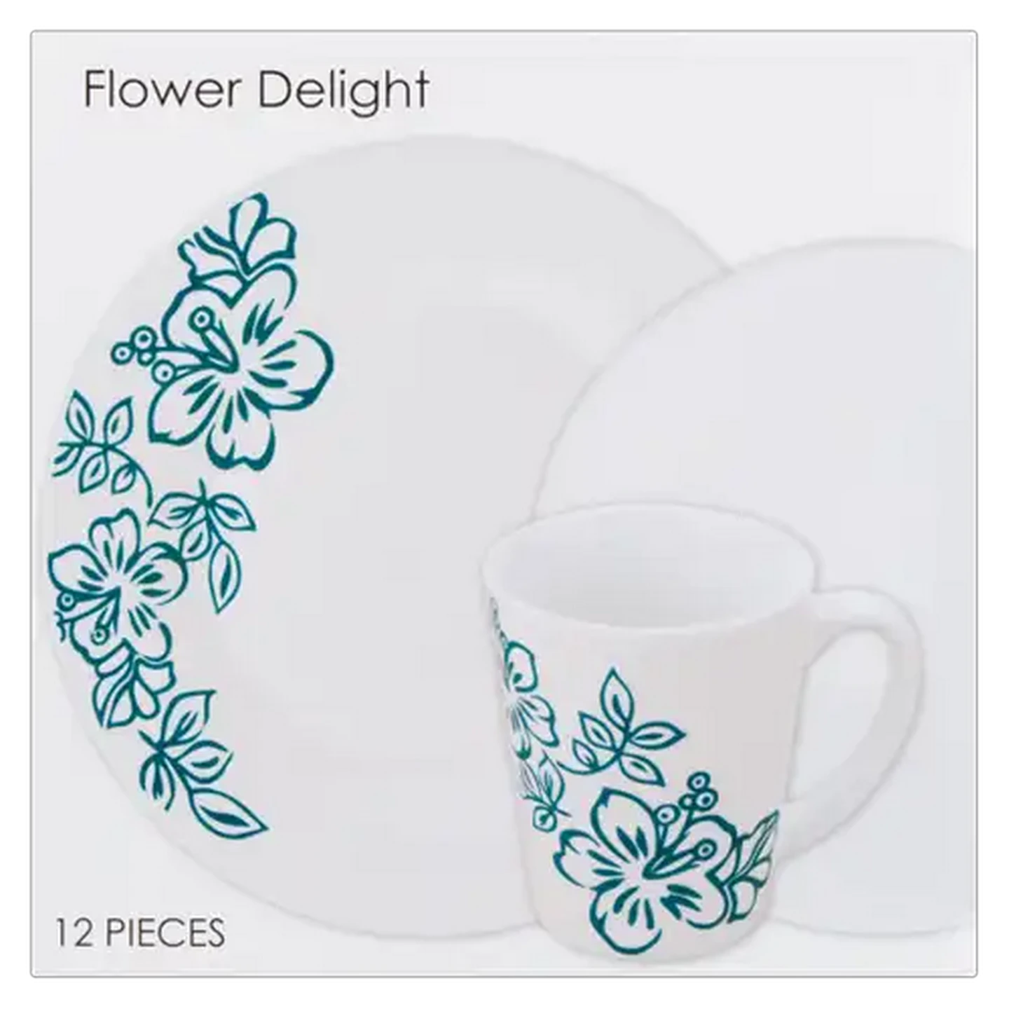 Image of Flower Delight Dinner Set 12 Piece