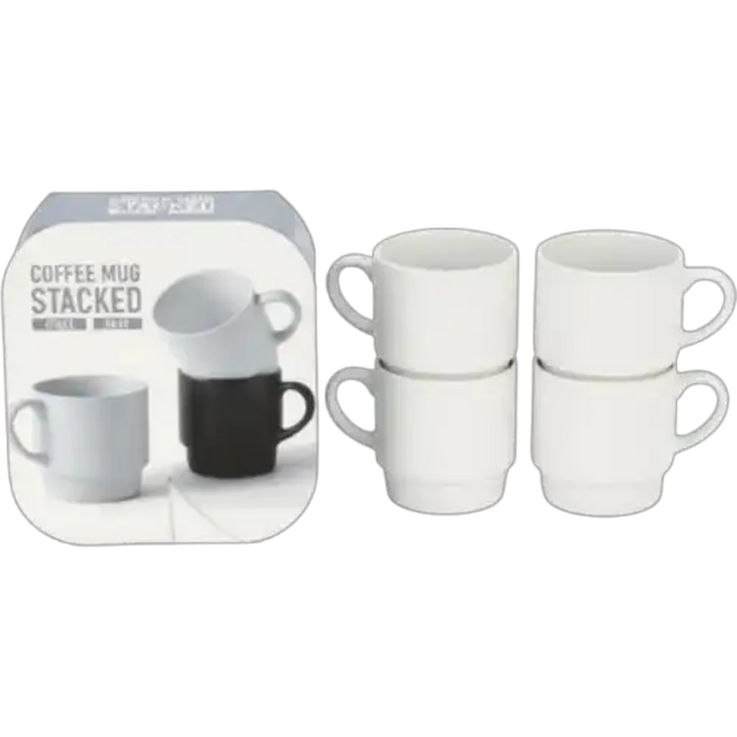 Image of Stacked Coffee Mug Set 4 x 340ml
