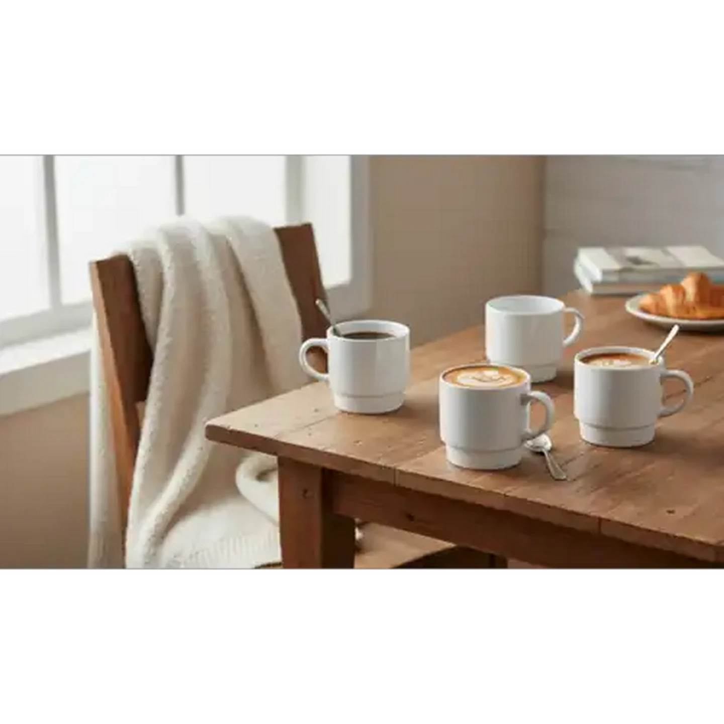Image of Stacked Coffee Mug Set 4 x 340ml