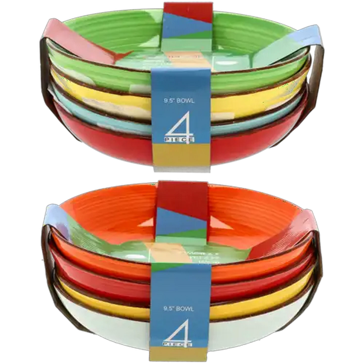 Image of Kaleidoscope Bowls  24.2cm 4-Piece (Colour May Vary)