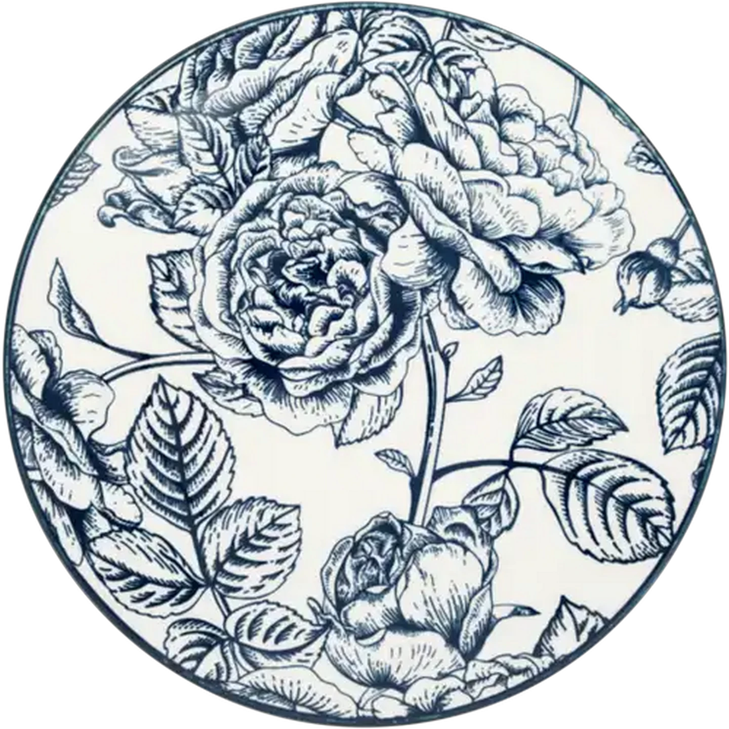 Image of Blue Rose Side Plate 19cm