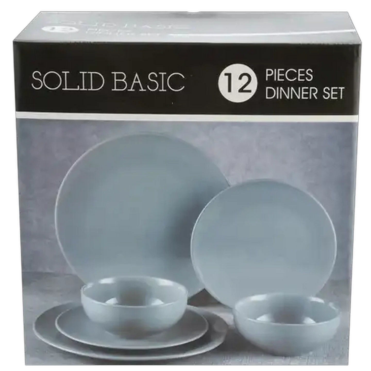 Image of Solid Basic Dinner Set 12 Piece (Colour May Vary)