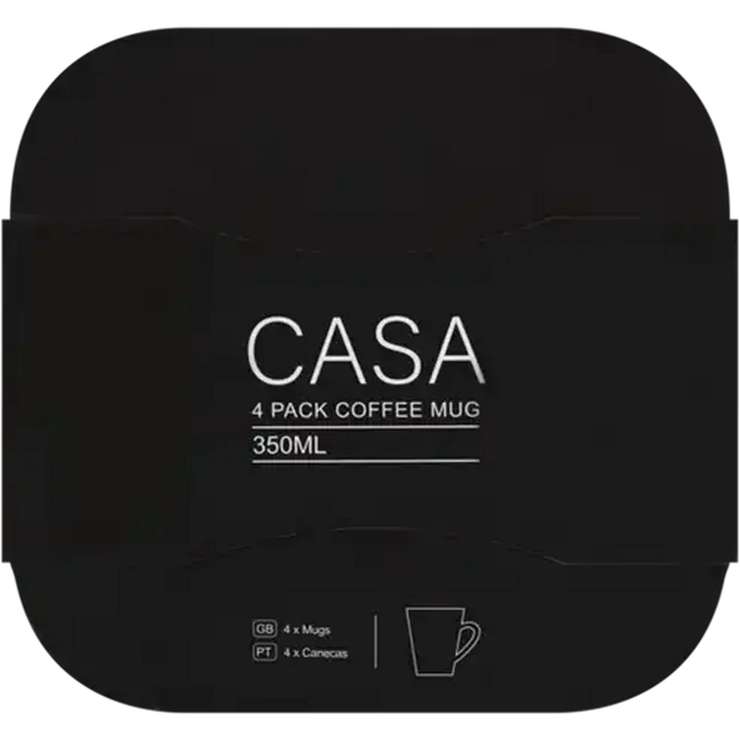 Image of Casa Coffee Mugs 4 x 350ml (Colour May Vary)