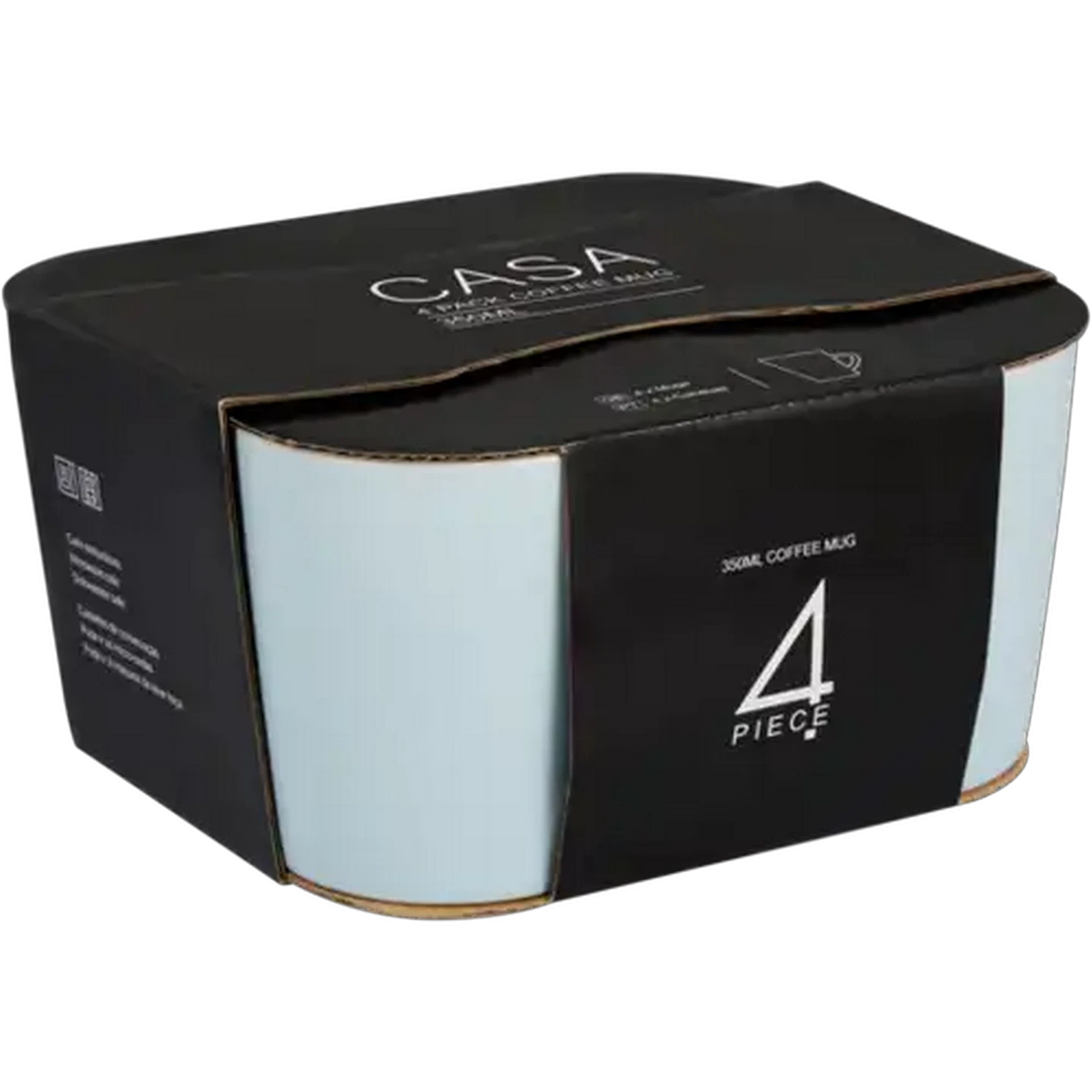 Image of Casa Coffee Mugs 4 x 350ml (Colour May Vary)