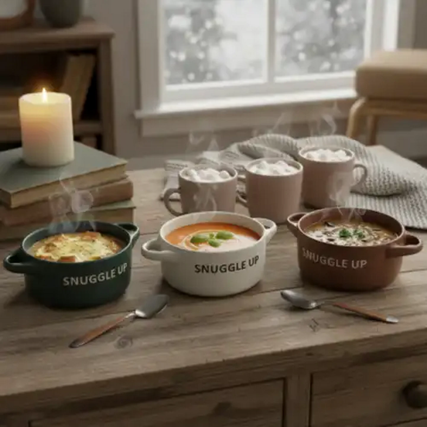 Image of Snuggle Up Soup Bowl 14cm (Colour May Vary)