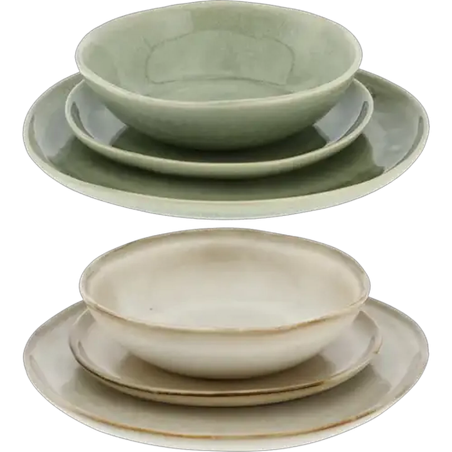 Image of Earthtones Dinner Set 12 Piece (Colour May Vary)