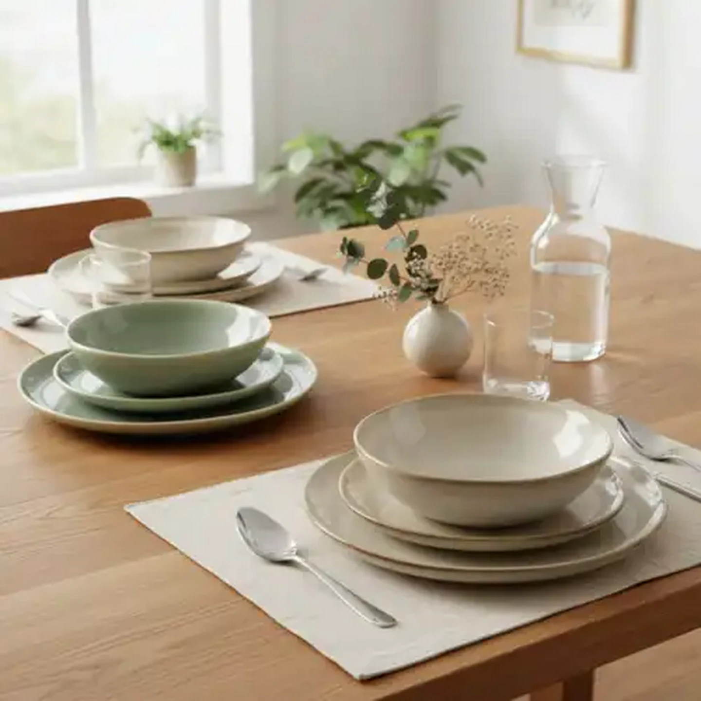 Image of Earthtones Dinner Set 12 Piece (Colour May Vary)