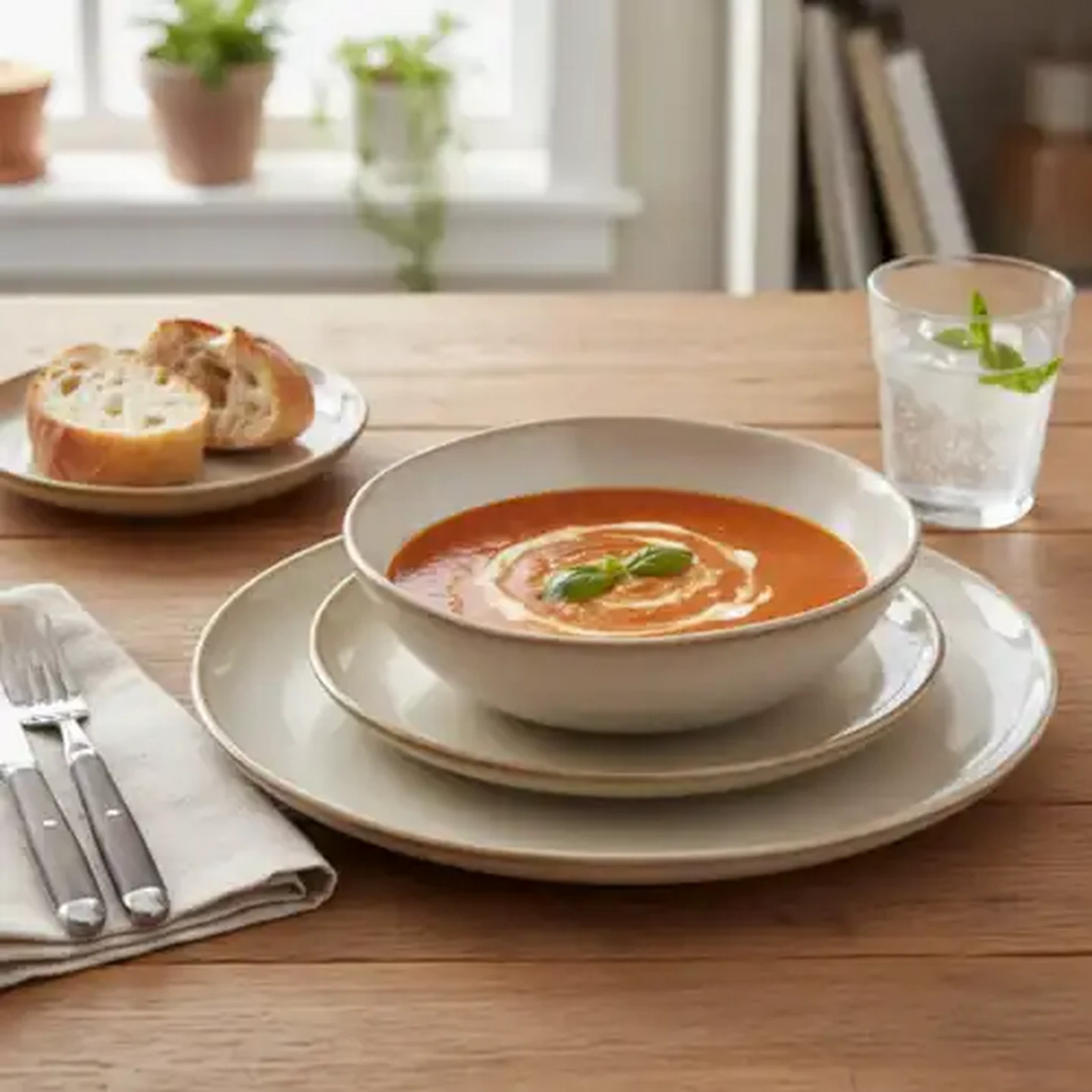 Image of Earthtones Dinner Set 12 Piece (Colour May Vary)