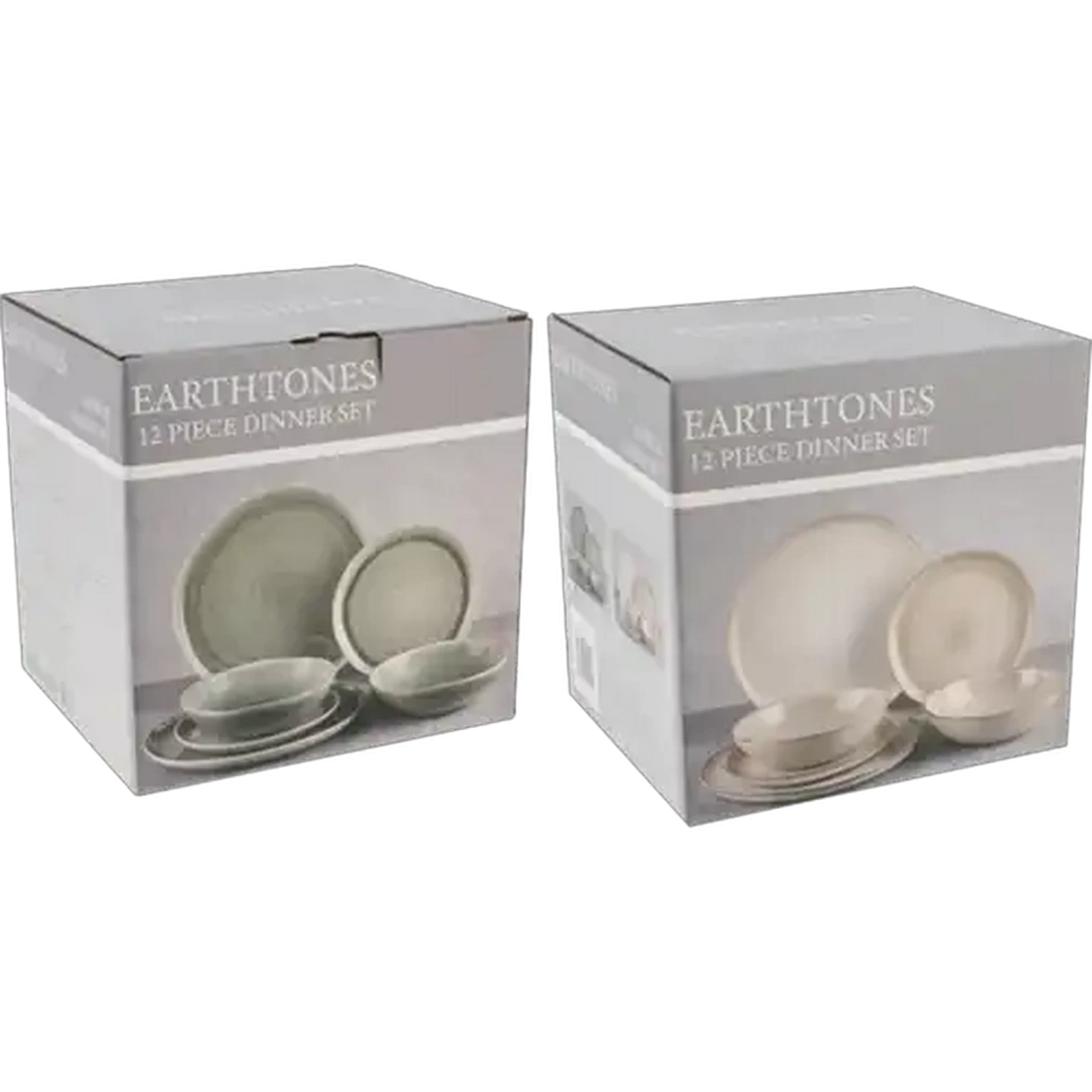 Image of Earthtones Dinner Set 12 Piece (Colour May Vary)