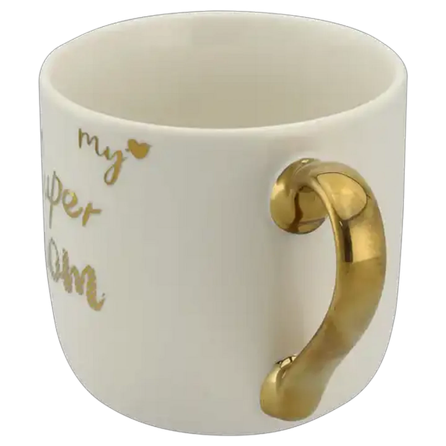 Image of My Super Mom Gold & White Coffee Mug 430ml (Design May Vary)