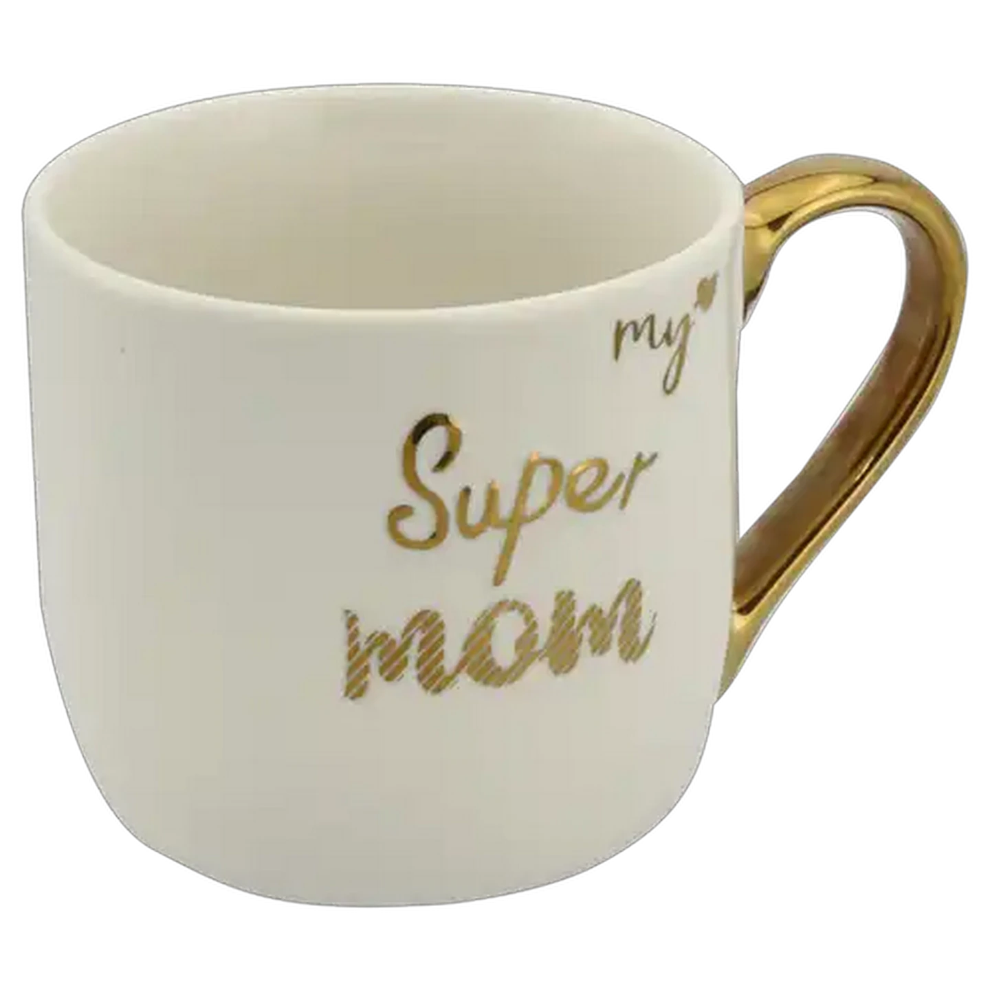 Image of My Super Mom Gold & White Coffee Mug 430ml (Design May Vary)