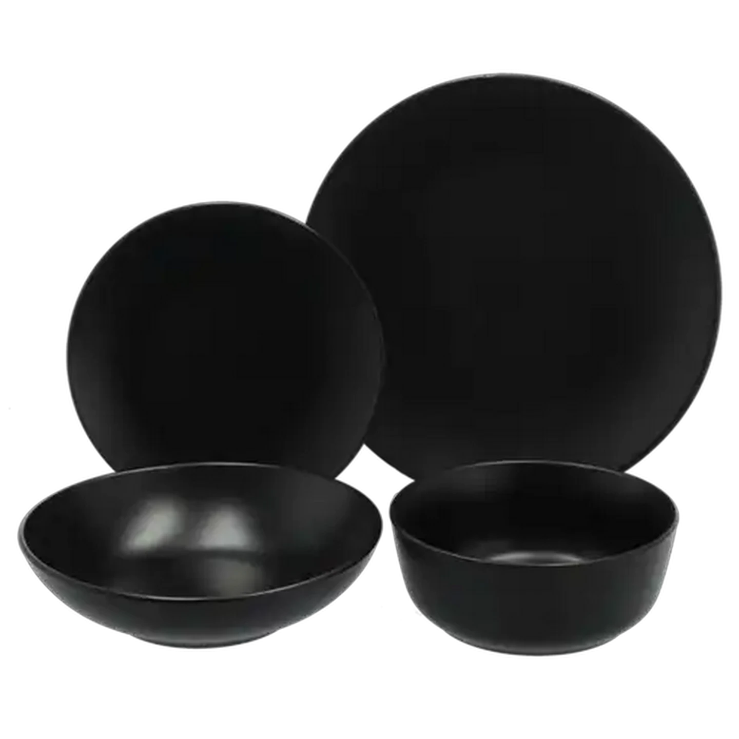Image of Hyper Value Savanna Black Dinner Set 24-Piece