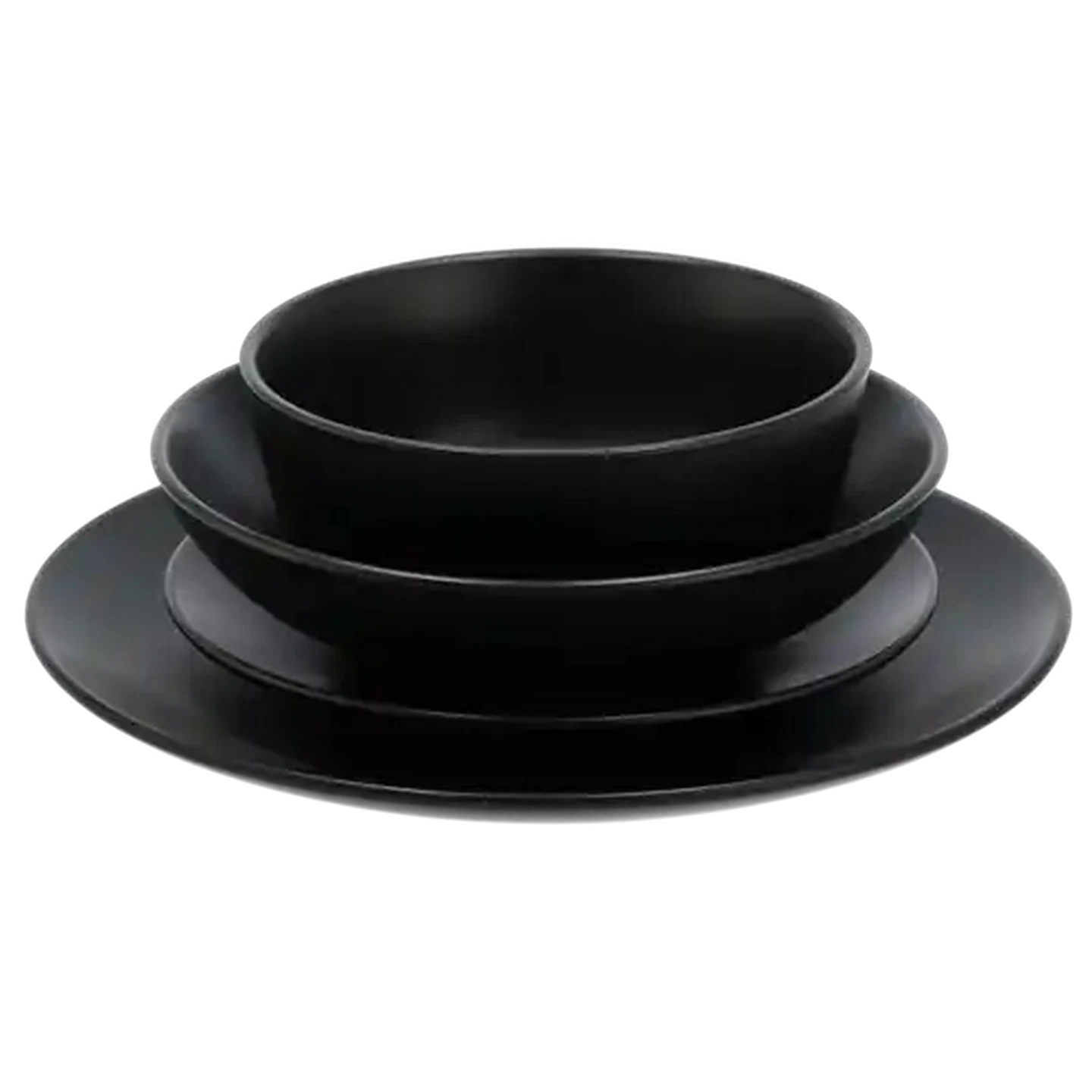 Image of Hyper Value Savanna Black Dinner Set 24-Piece
