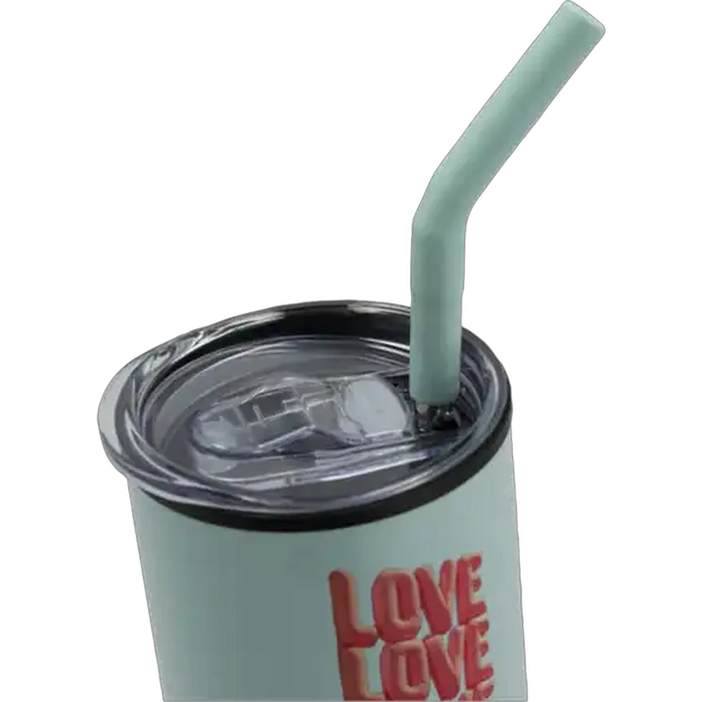 Image of Love Travel Mug with Straw 500ml (Design May Vary)