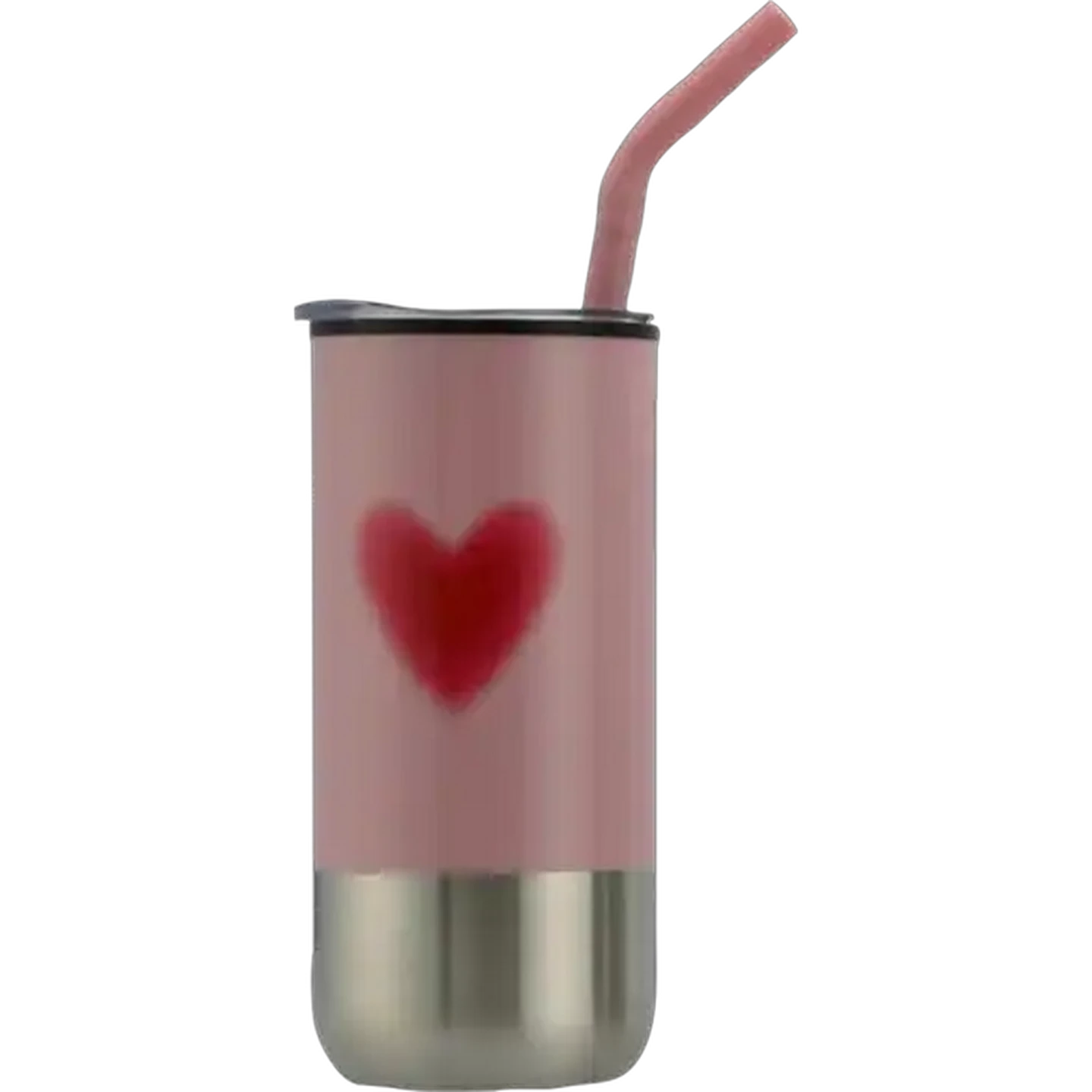 Image of Love Travel Mug with Straw 500ml (Design May Vary)
