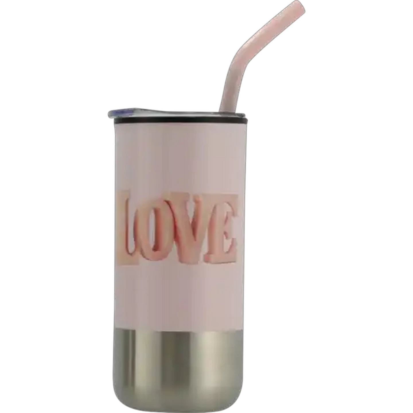 Image of Love Travel Mug with Straw 500ml (Design May Vary)