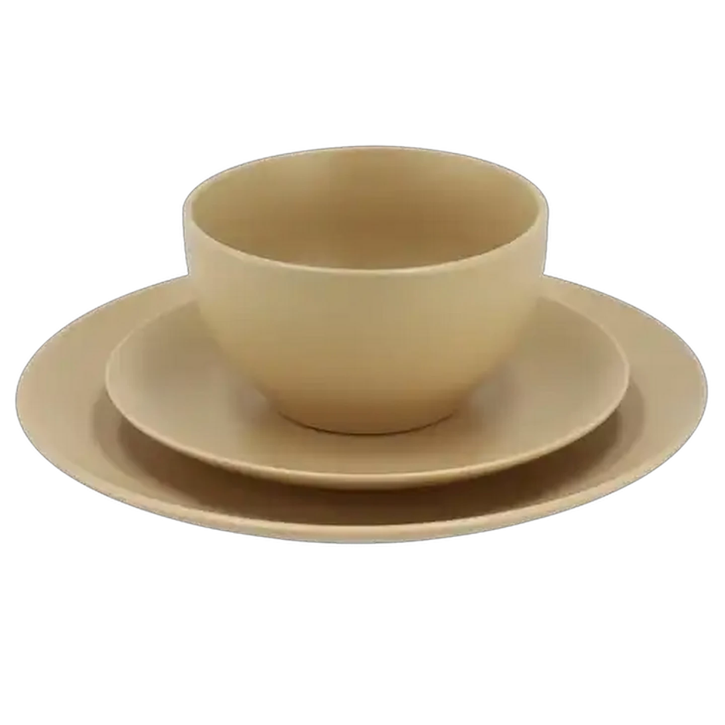 Image of Matt Mustard Stoneware Dinner Set 12-Piece