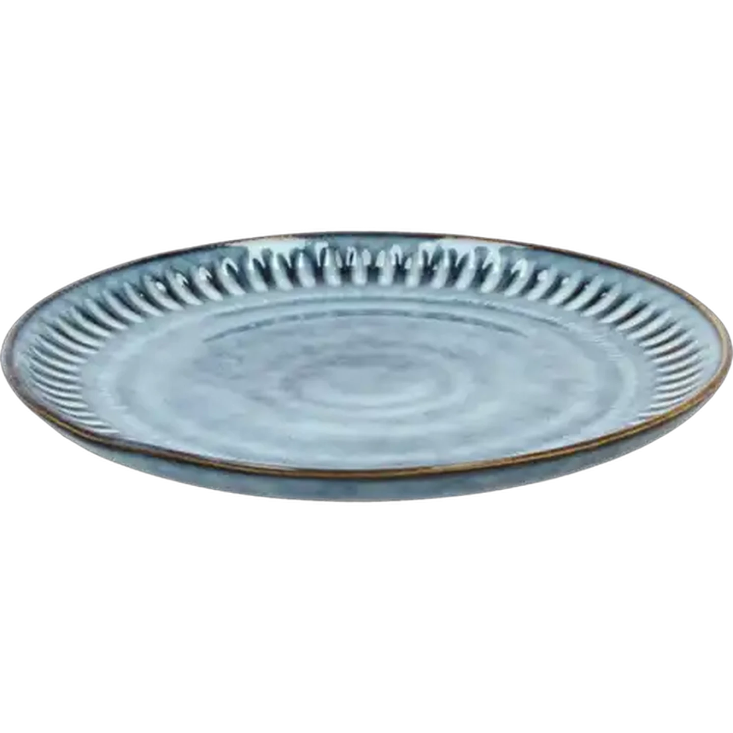 Image of Mykanos Blue Stoneware Side Plate 22.5cm