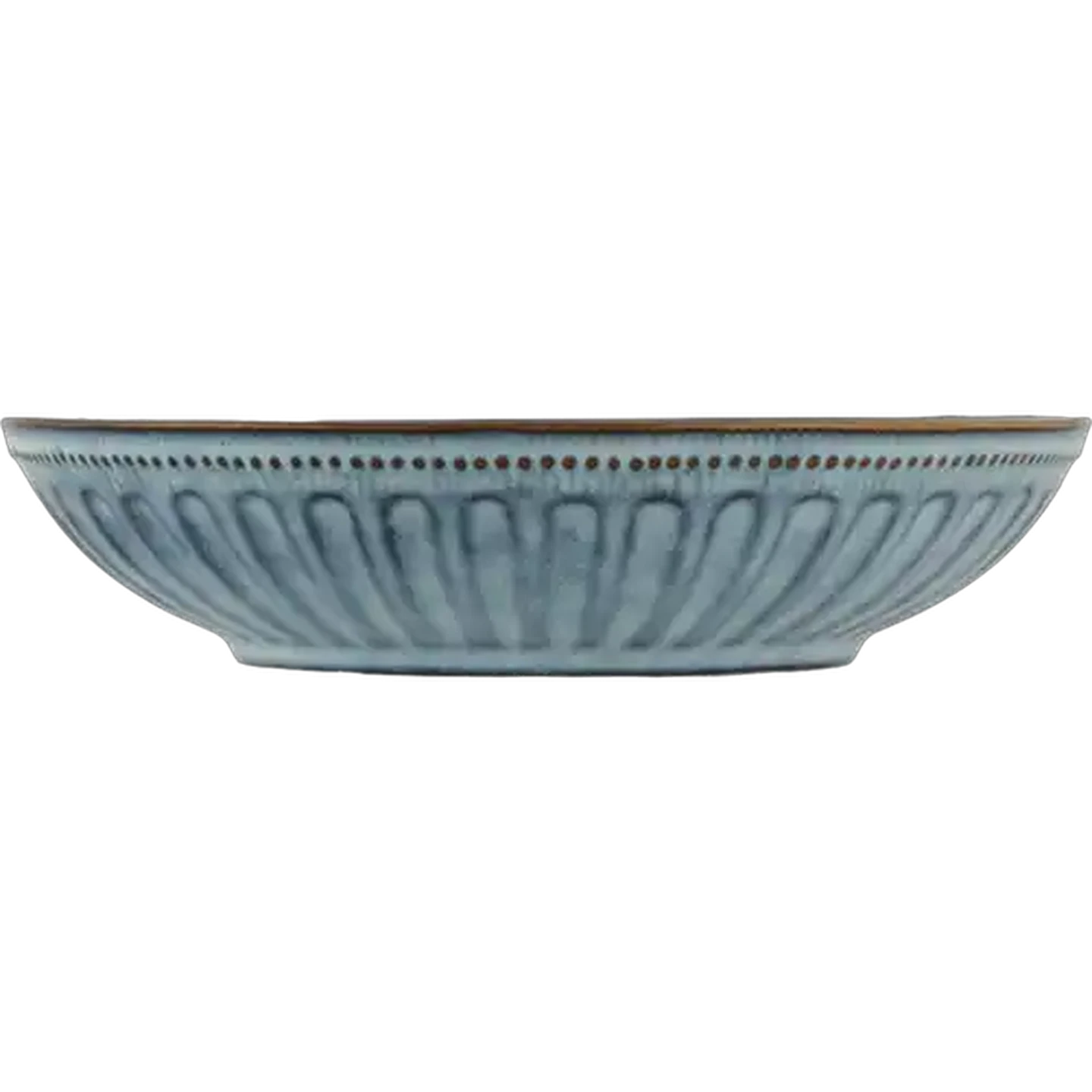 Image of Mykanos Blue Stoneware Bowl 21.5cm