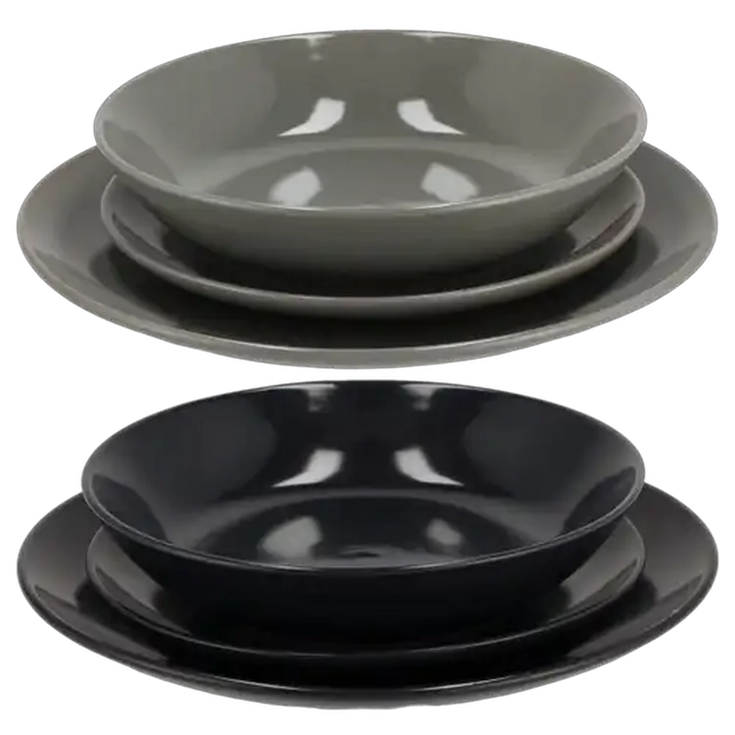 Image of Annecy Stoneware Dinner Set 12-Piece (Colour May Vary)