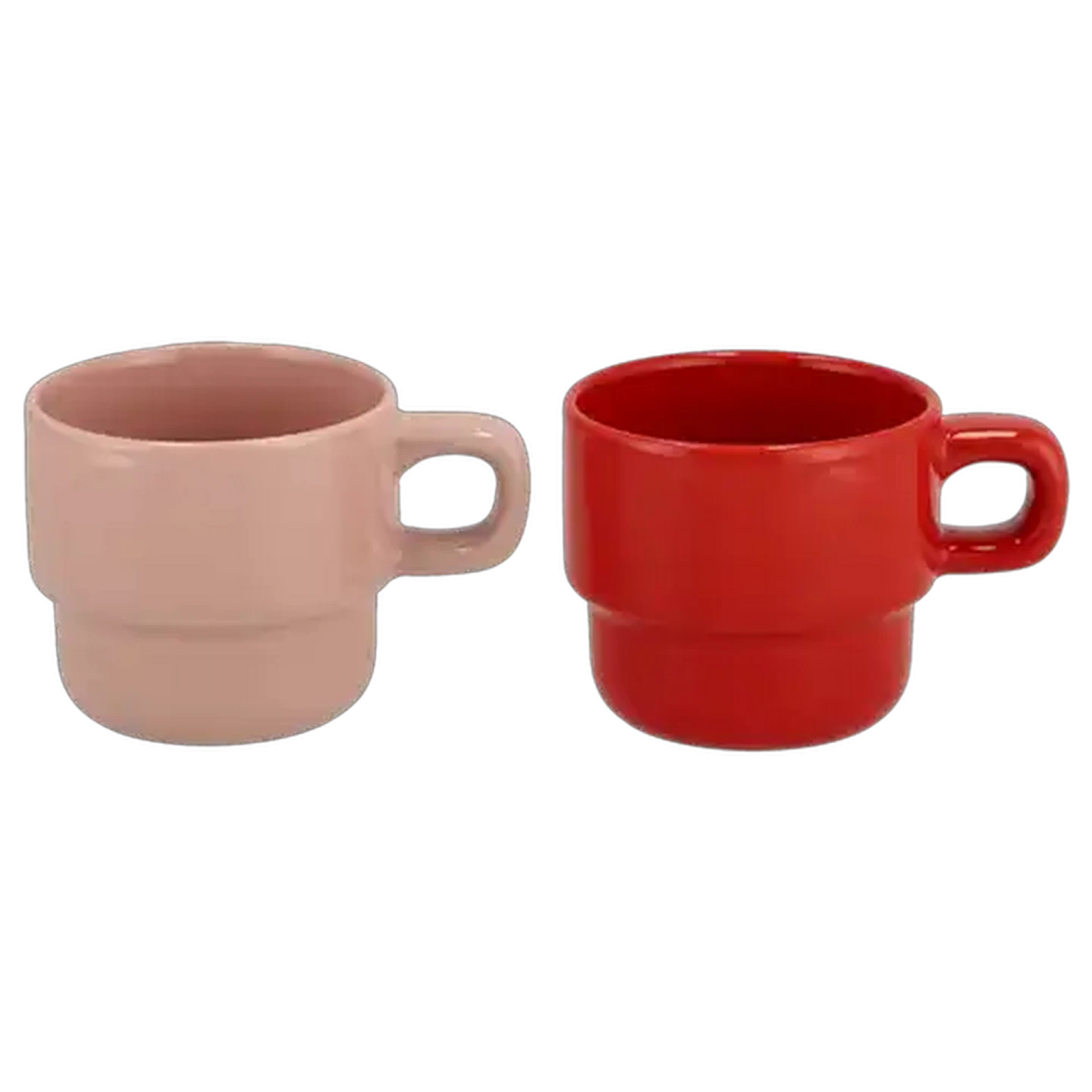 Image of Stackable Stoneware Coffee Mug 290ml 2-Pack (Colour May Vary)
