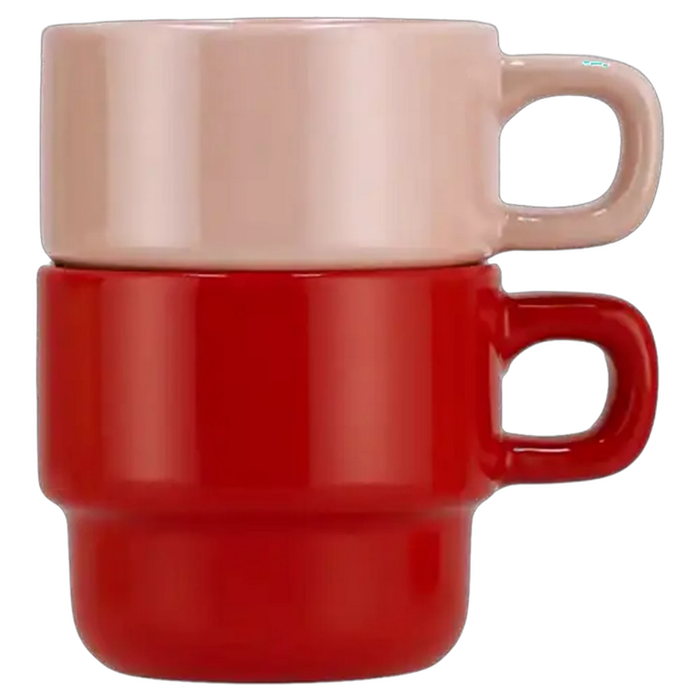 Image of Stackable Stoneware Coffee Mug 290ml 2-Pack (Colour May Vary)