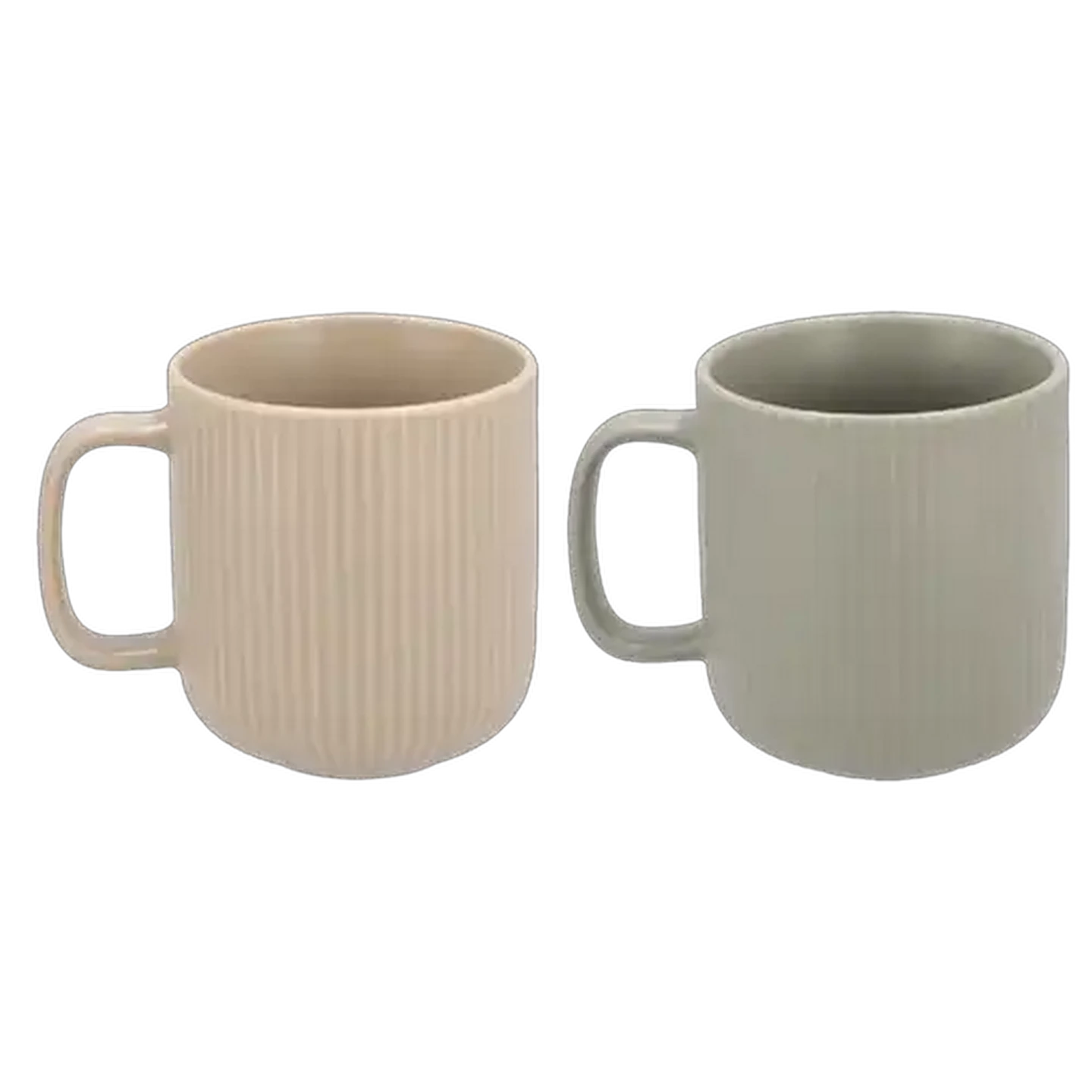 Image of Hamptons Ribbed Stoneware Coffee Mug 380ml (Colour May Vary)