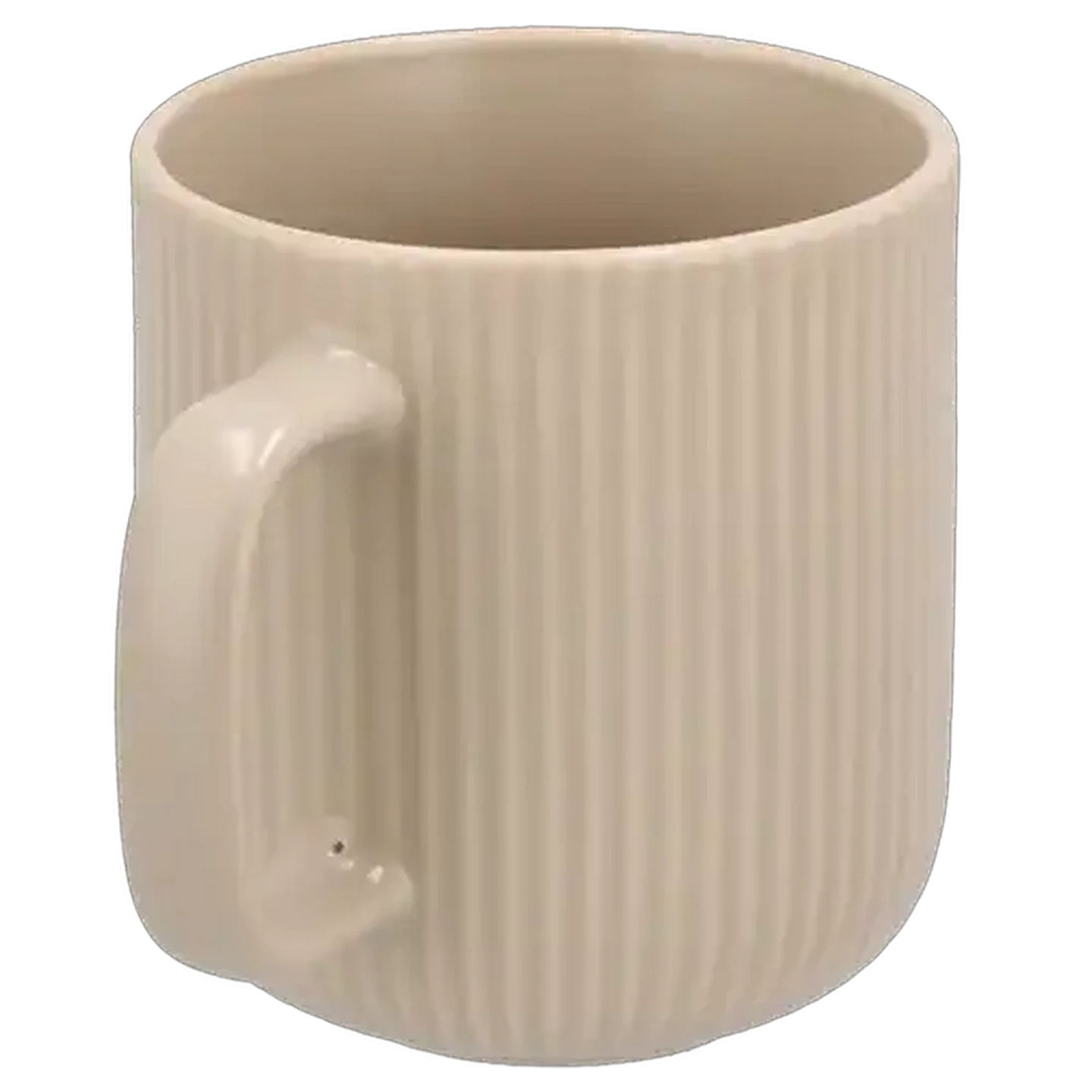 Image of Hamptons Ribbed Stoneware Coffee Mug 380ml (Colour May Vary)