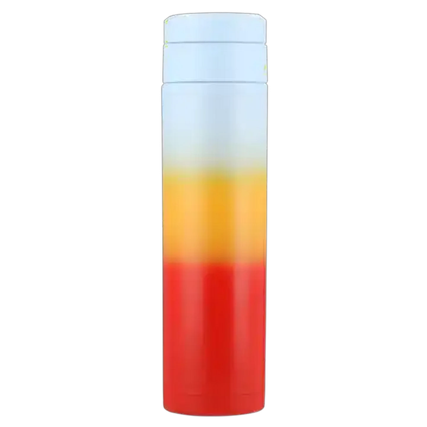 Image of TravelVac Steel Series Red, Orange & Blue Ombre Travel Bottle 500ml