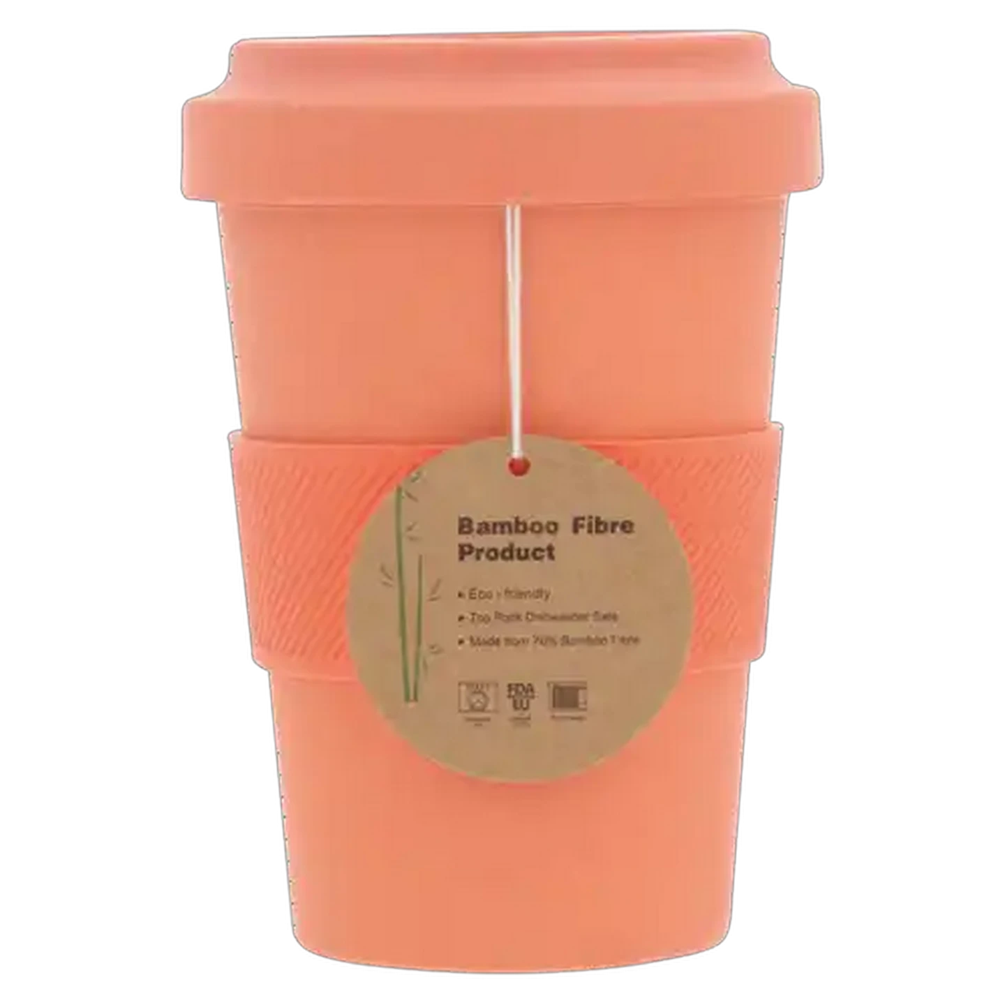 Image of Bamboo Fibre Coral Coffee Travel Mug 500ml