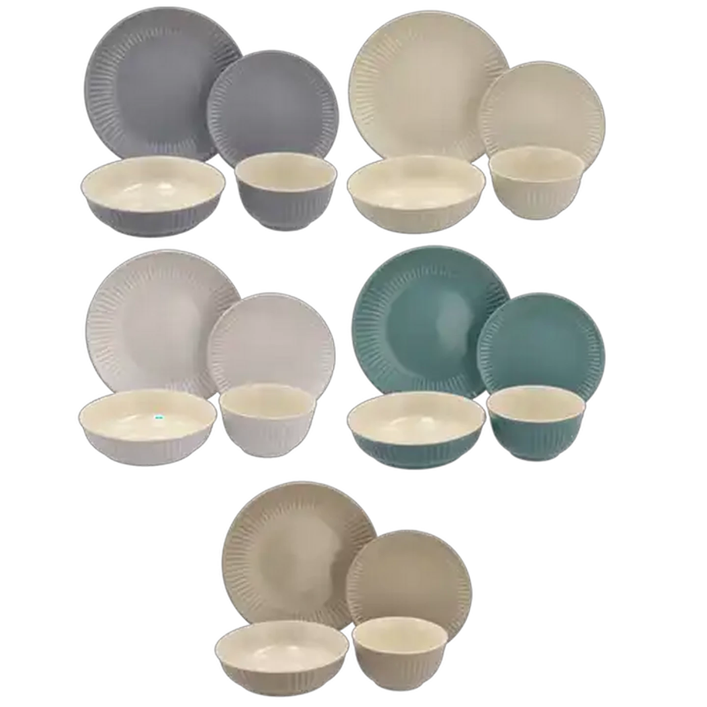 Image of Coastal Ridge Stoneware Bowl 14.7cm (Colour May Vary)