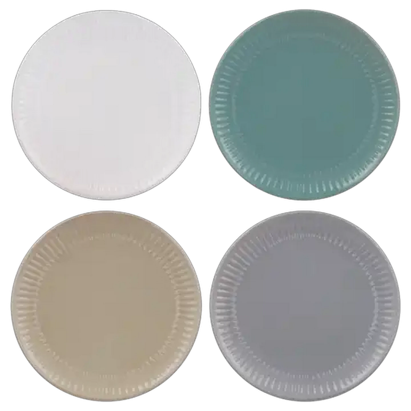 Image of Coastal Ridge Stoneware Side Plate 21.2cm (Colour May Vary)