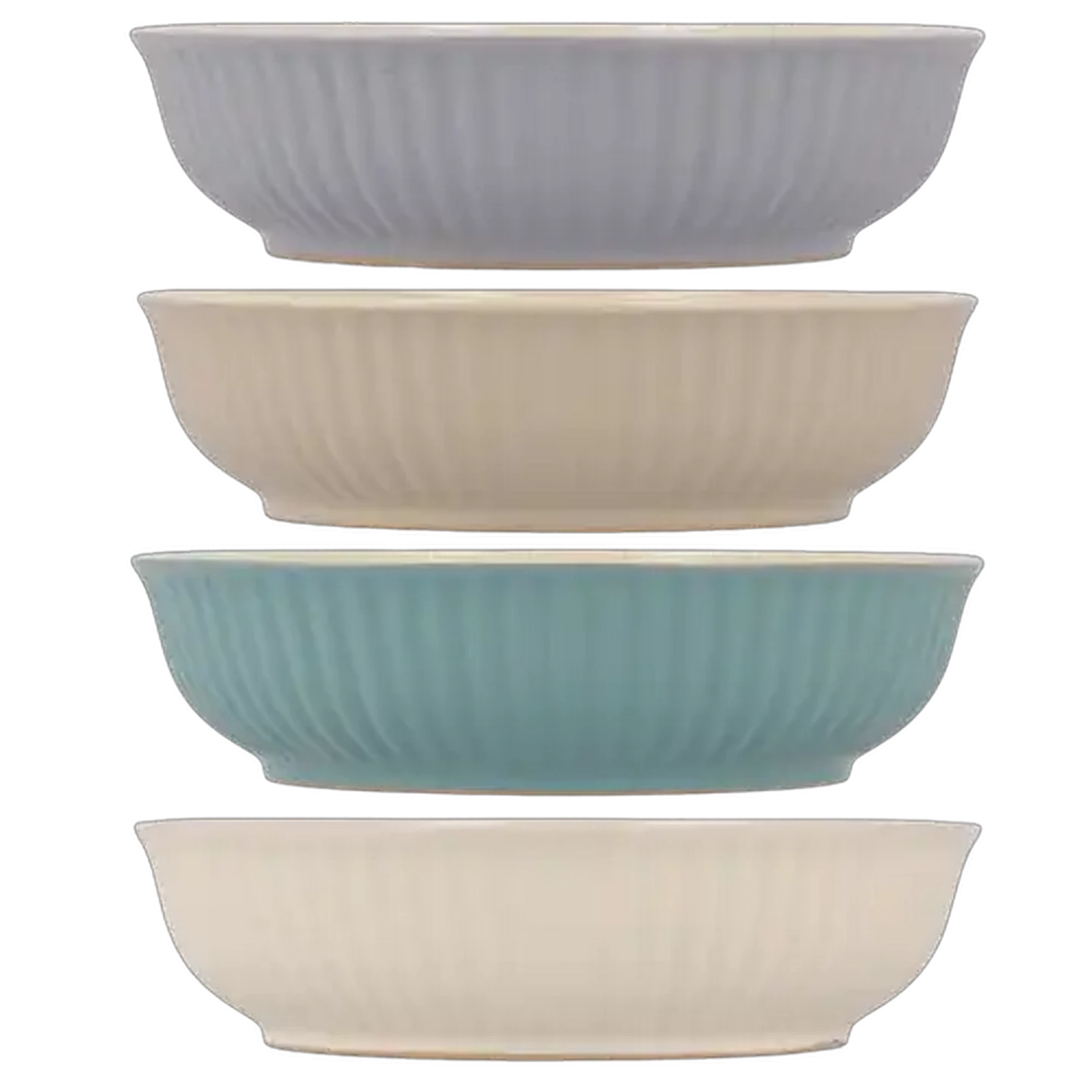 Image of Coastal Ridge Stoneware Bowl 21cm (Colour May Vary)