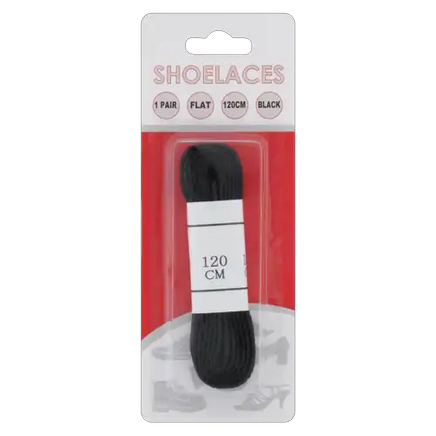Image of Flat Black Shoelaces 120cm