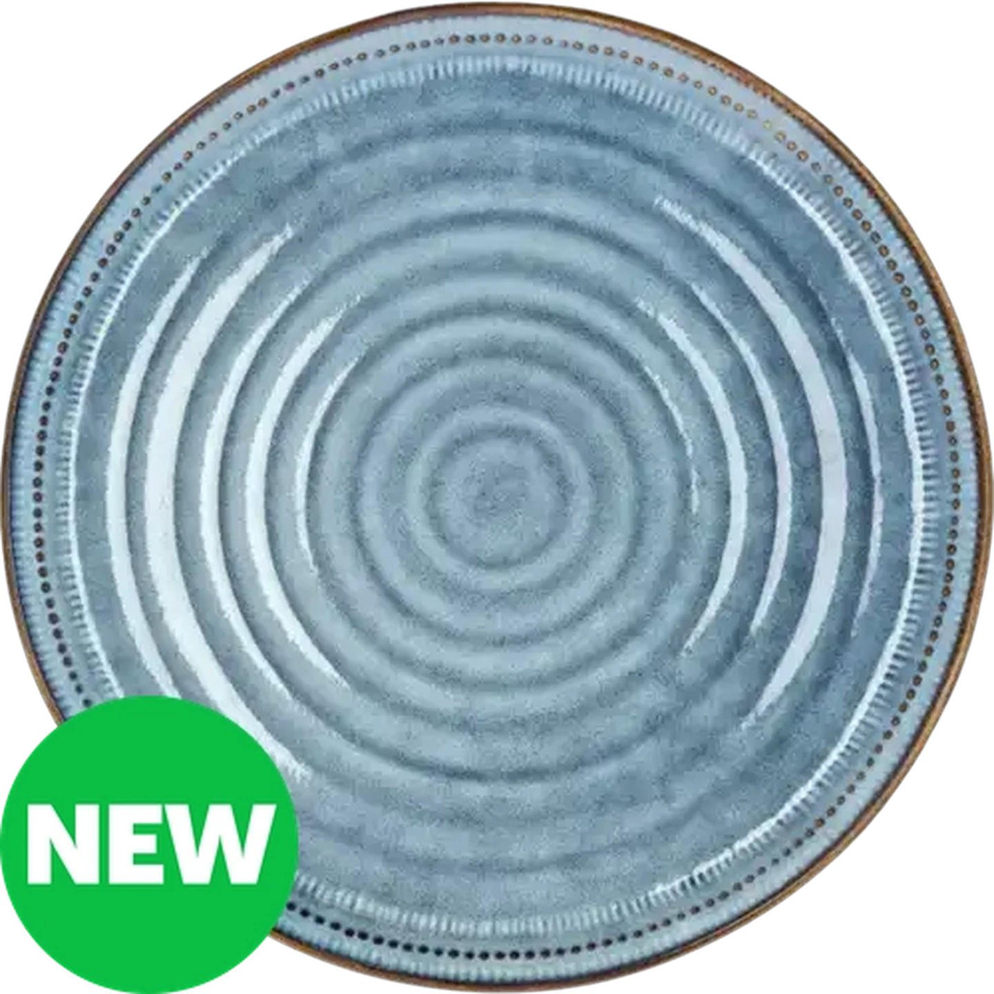 Image of Mykanos Blue Stoneware Dinner Plate 28cm