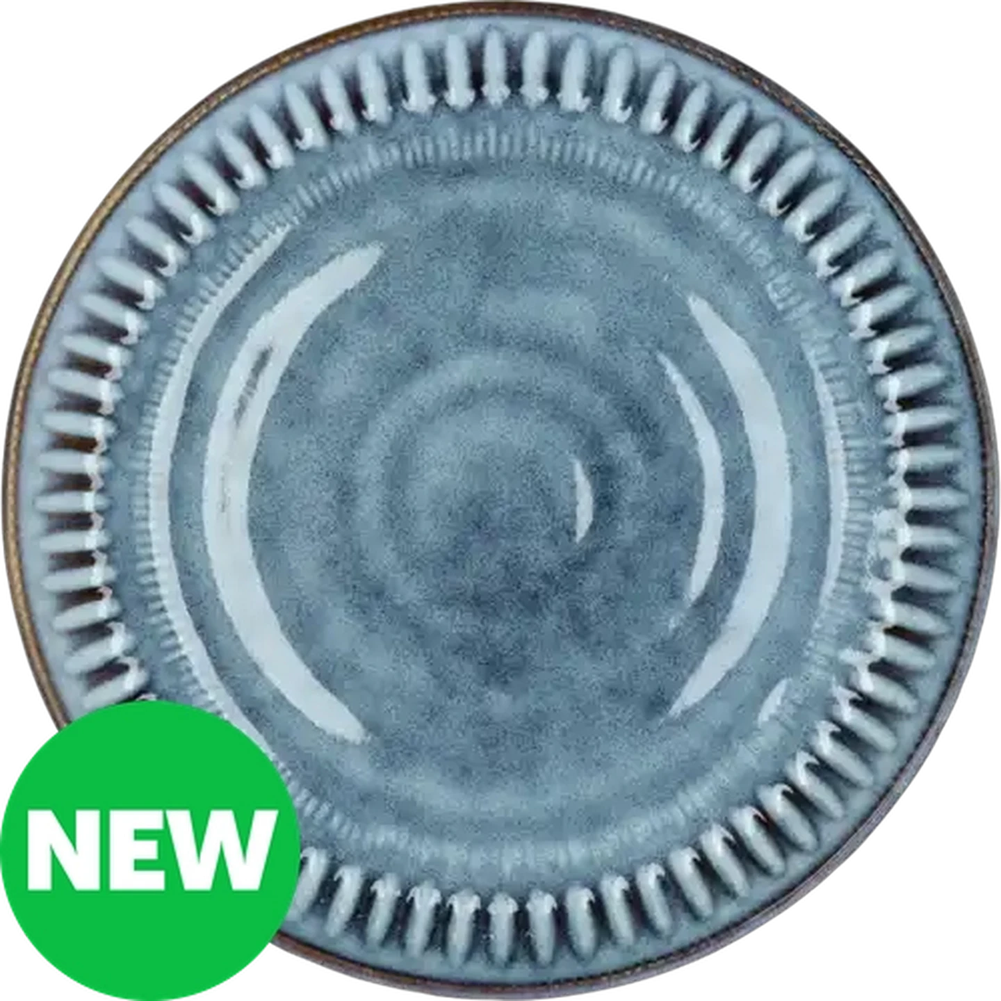 Image of Mykanos Blue Stoneware Side Plate 22.5cm