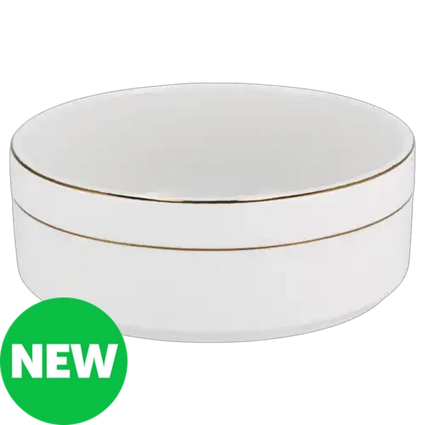 Image of Gold Double Rim Porcelain Bowl 15cm