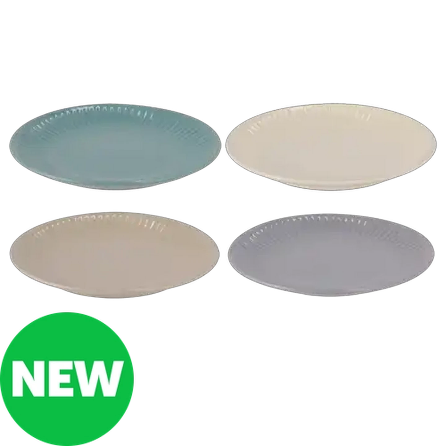 Image of Coastal Ridge Stoneware Dinner Plate 27.5cm (Colour May Vary)
