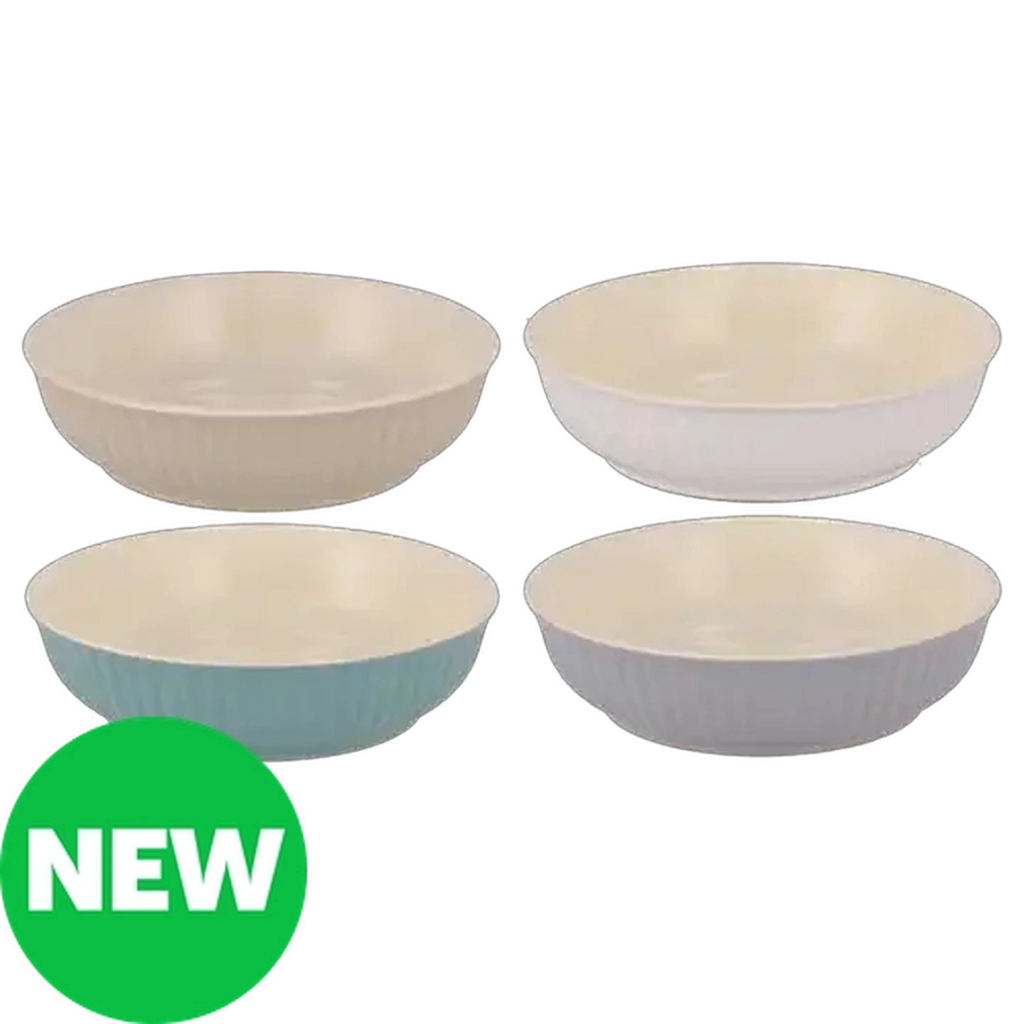 Image of Coastal Ridge Stoneware Bowl 21cm (Colour May Vary)