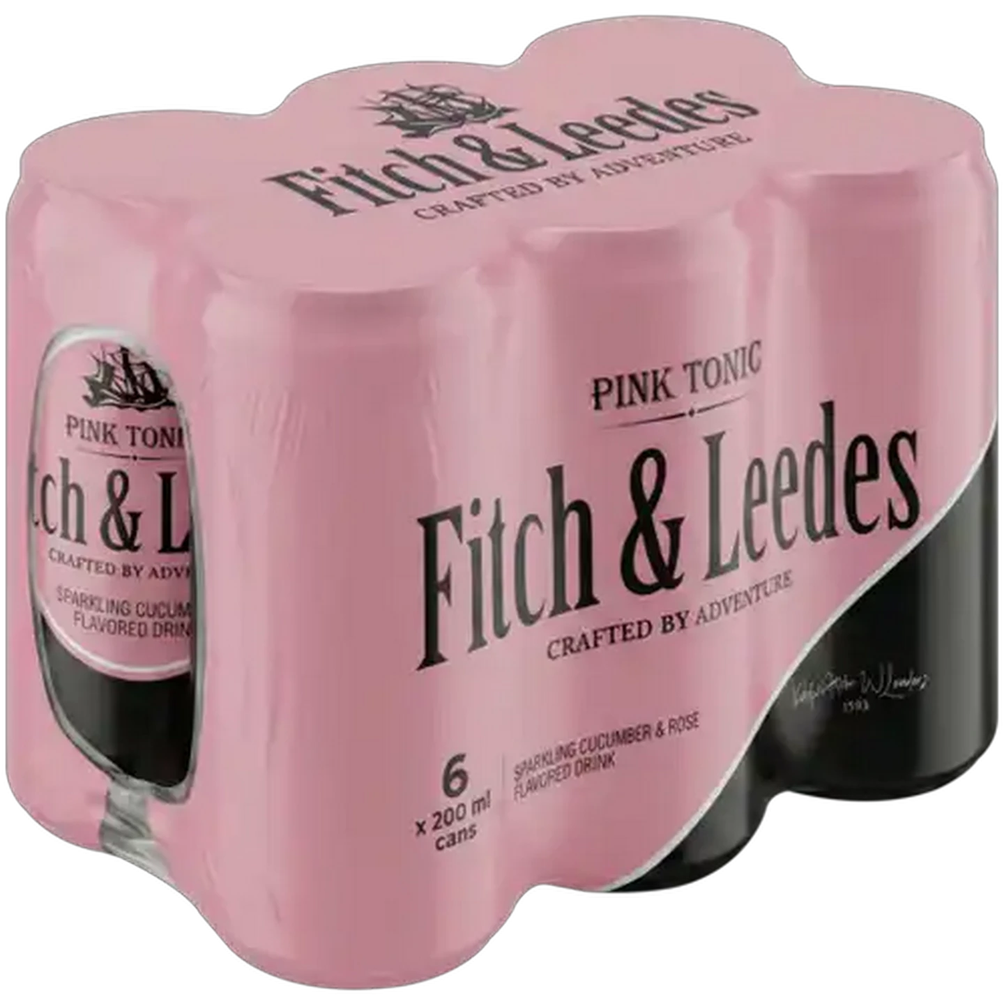 Image of Fitch & Leedes Pink Tonic Sparkling Drink 6 x 200ml