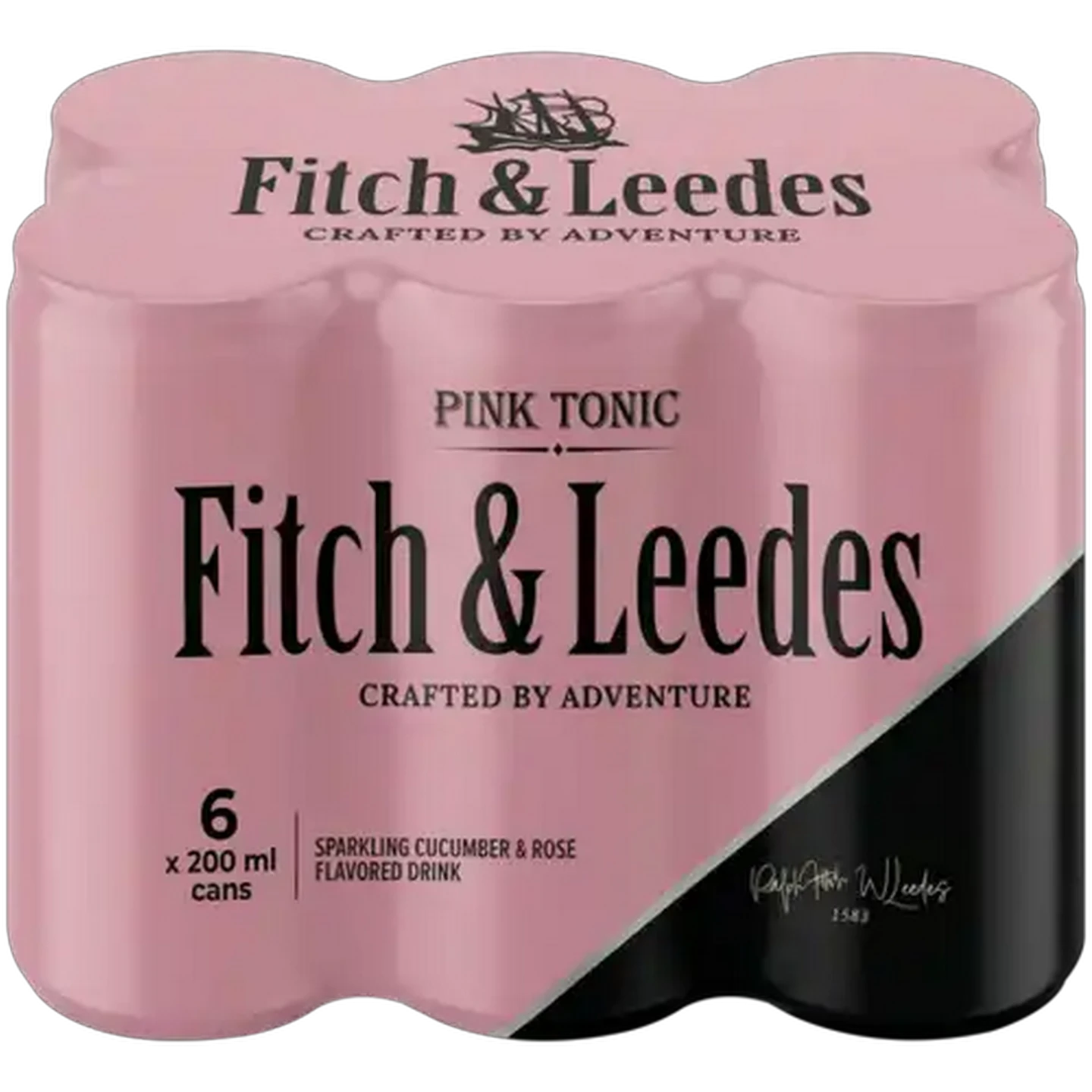 Image of Fitch & Leedes Pink Tonic Sparkling Drink 6 x 200ml